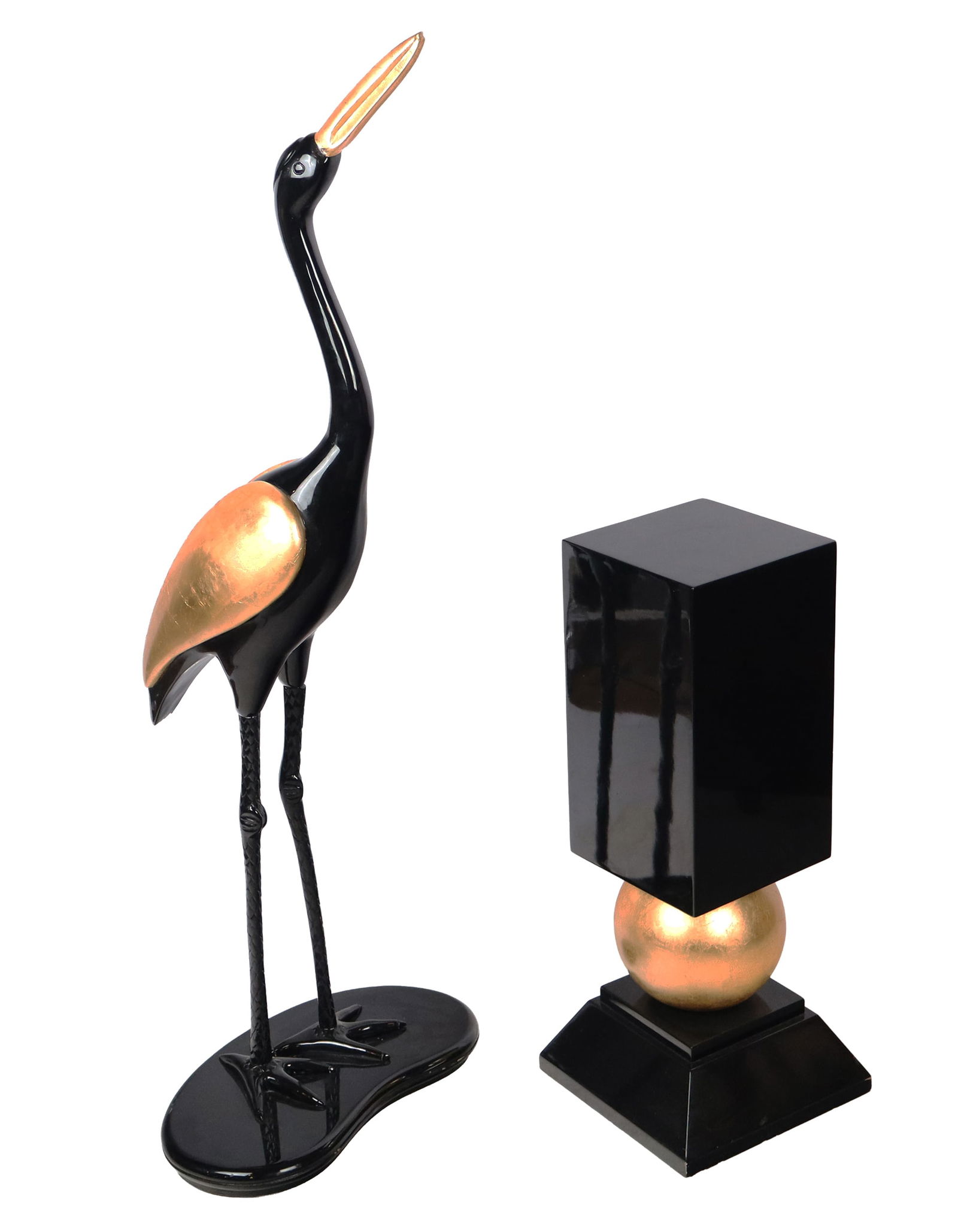 Modern Lacquered Crane with Pedestal, 2 (1 of 16)