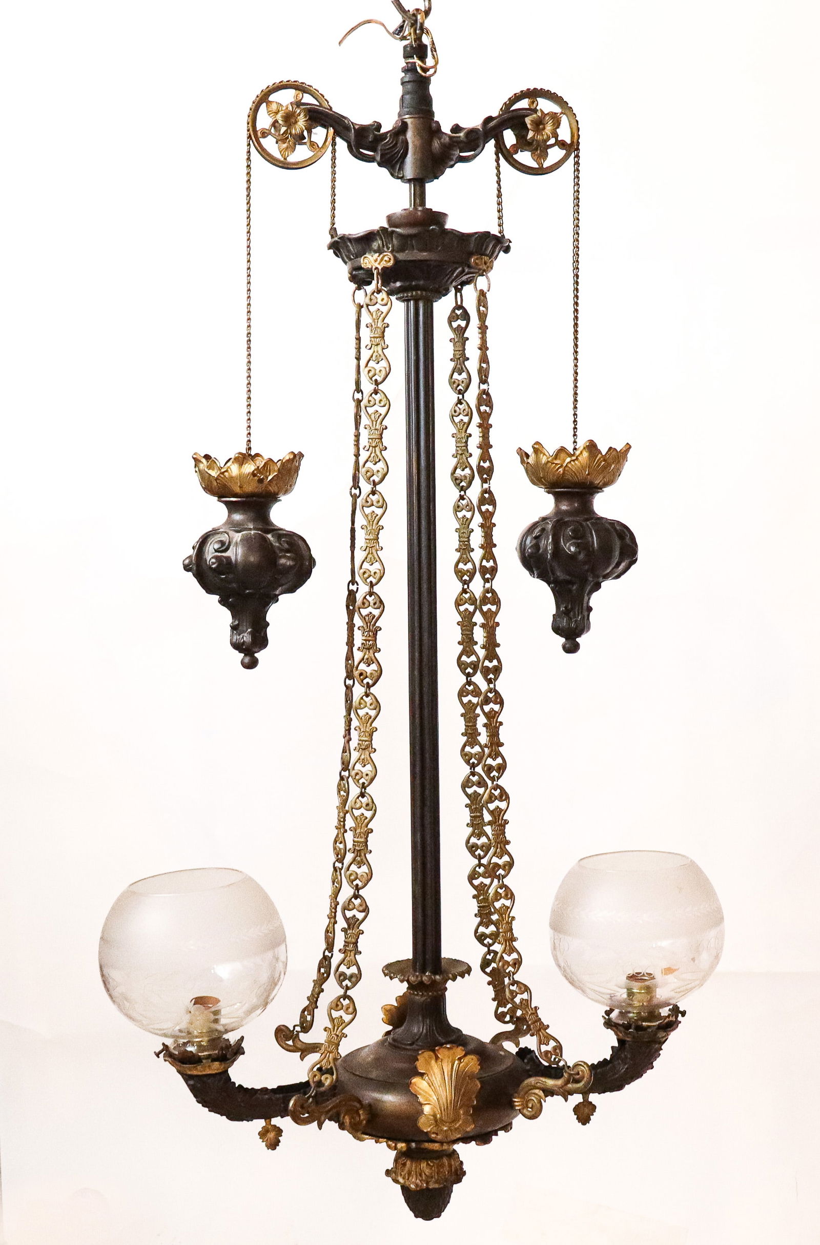 French Empire Gilt and Black Chandelier (1 of 15)