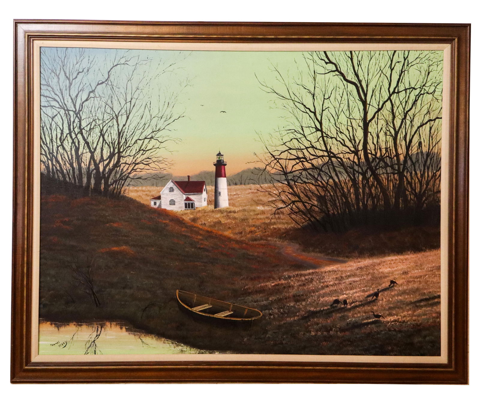 Thomas KERRY Lighthouse Landscape Oil on Canvas (1 of 10)