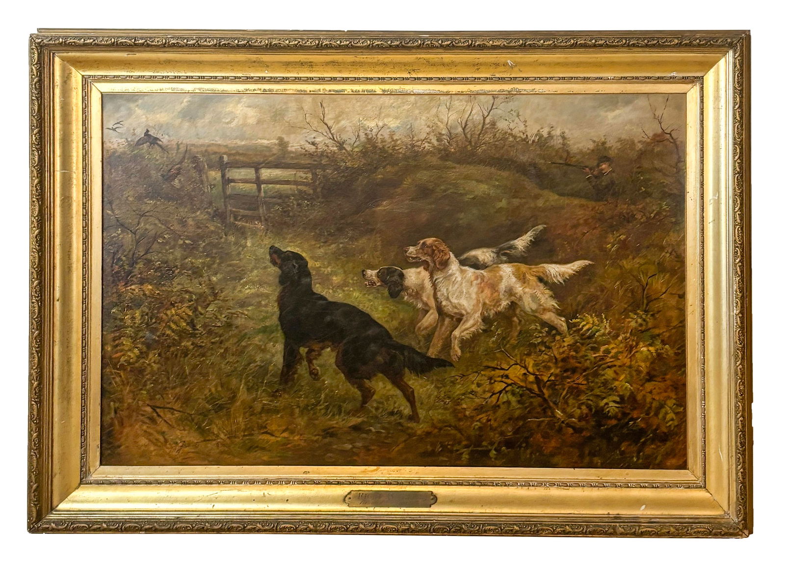 Arthur Alfred DAVIS Hunt Scene Oil on Canvas (1 of 10)