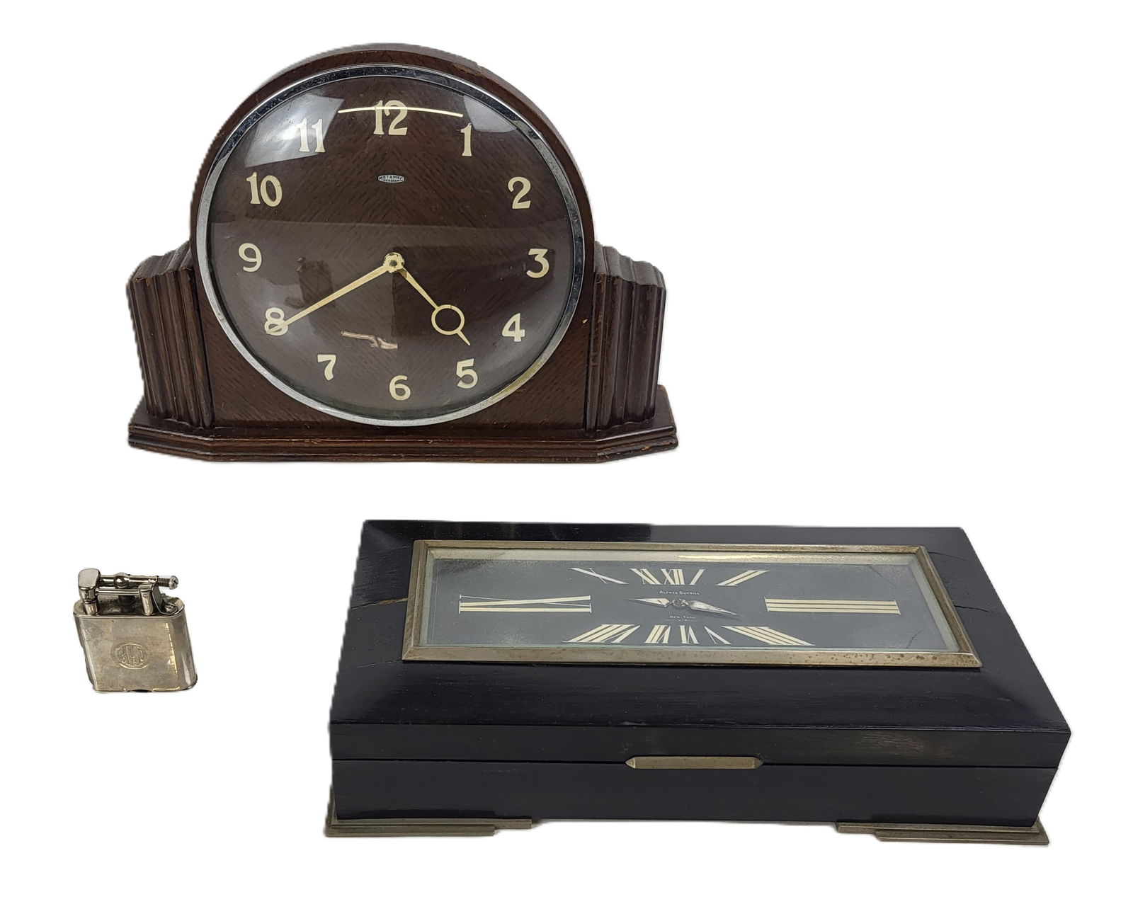 Dunhill, 2 Desk Clocks & a Lighter (1 of 17)