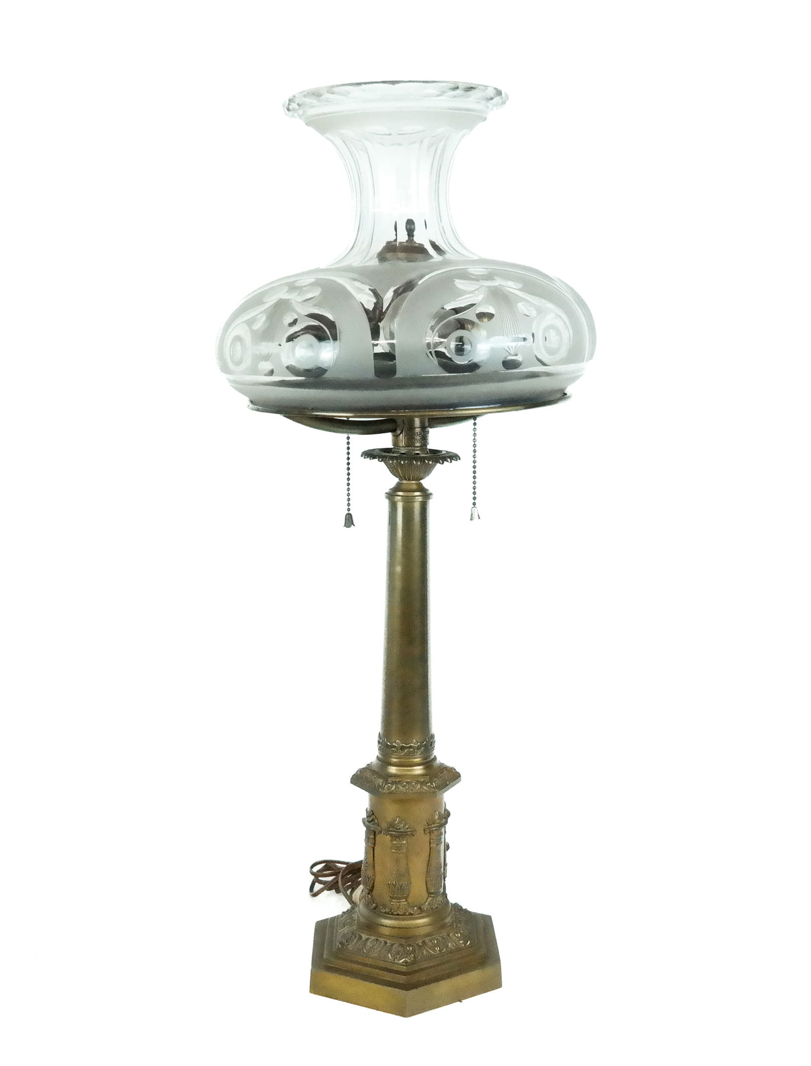 Neoclassical Brass Chandelier (1 of 15)
