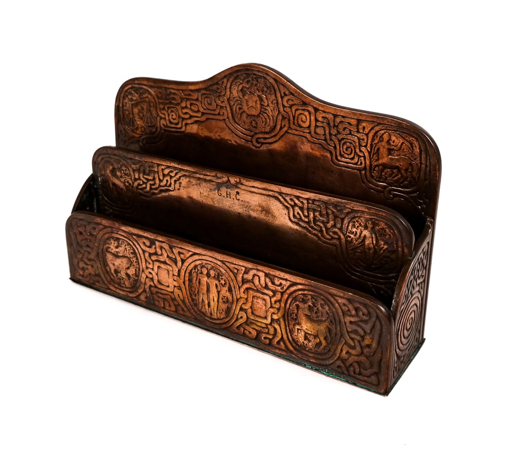 Tiffany Studios Bronze Zodiac Letter Holder (1 of 8)