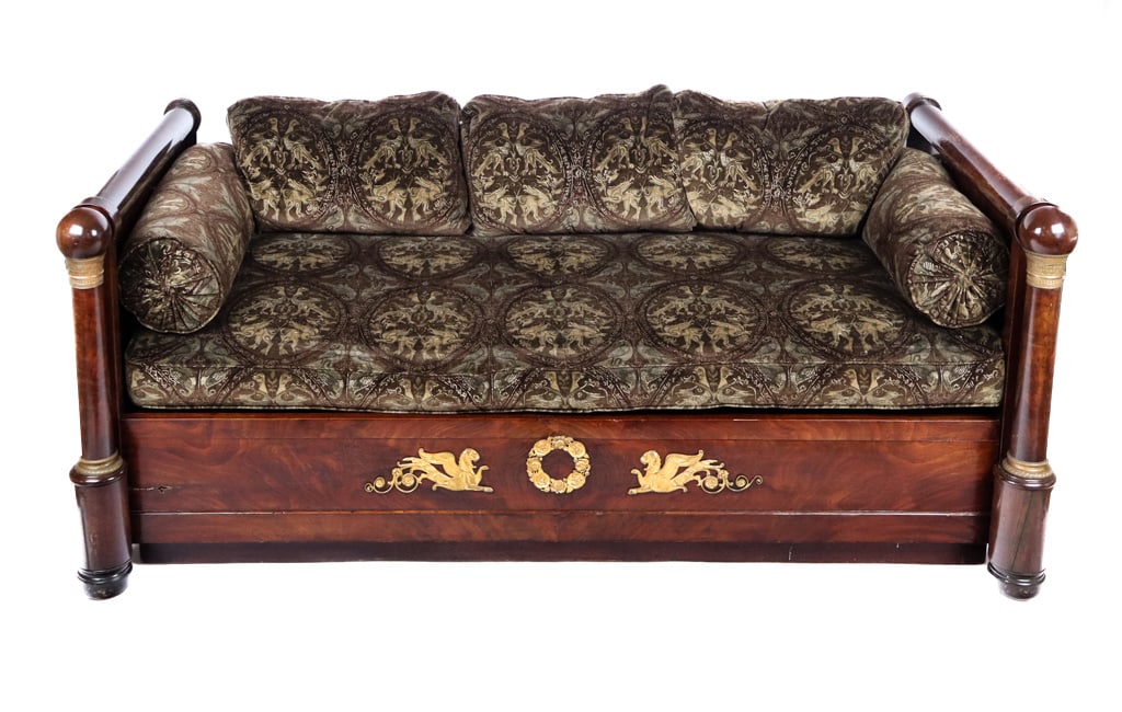 French Empire Mahogany Daybed Sofa (1 of 19)