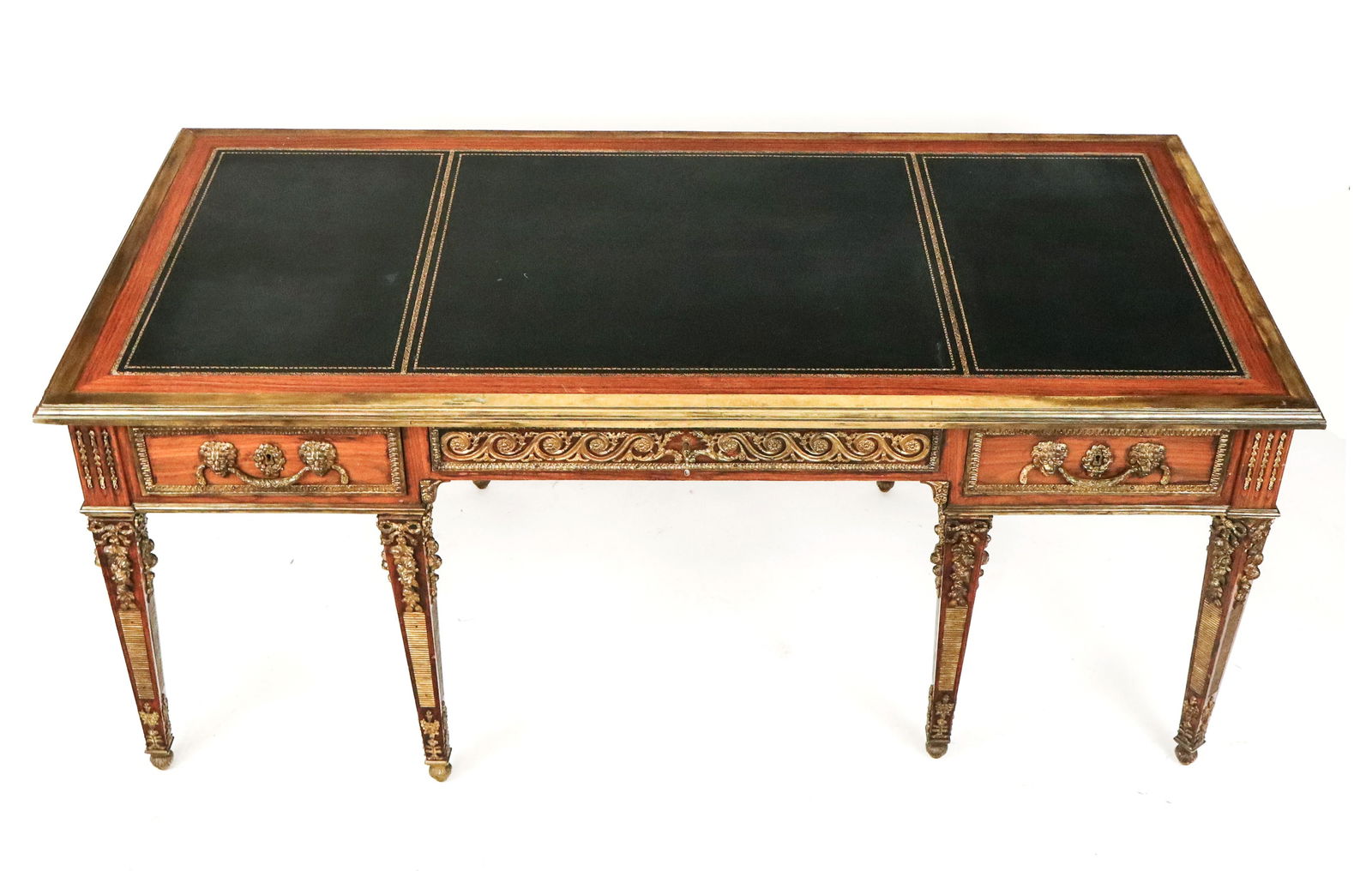 Louis XV Rosewood and Bronze Mounted Bureau Plat (1 of 15)