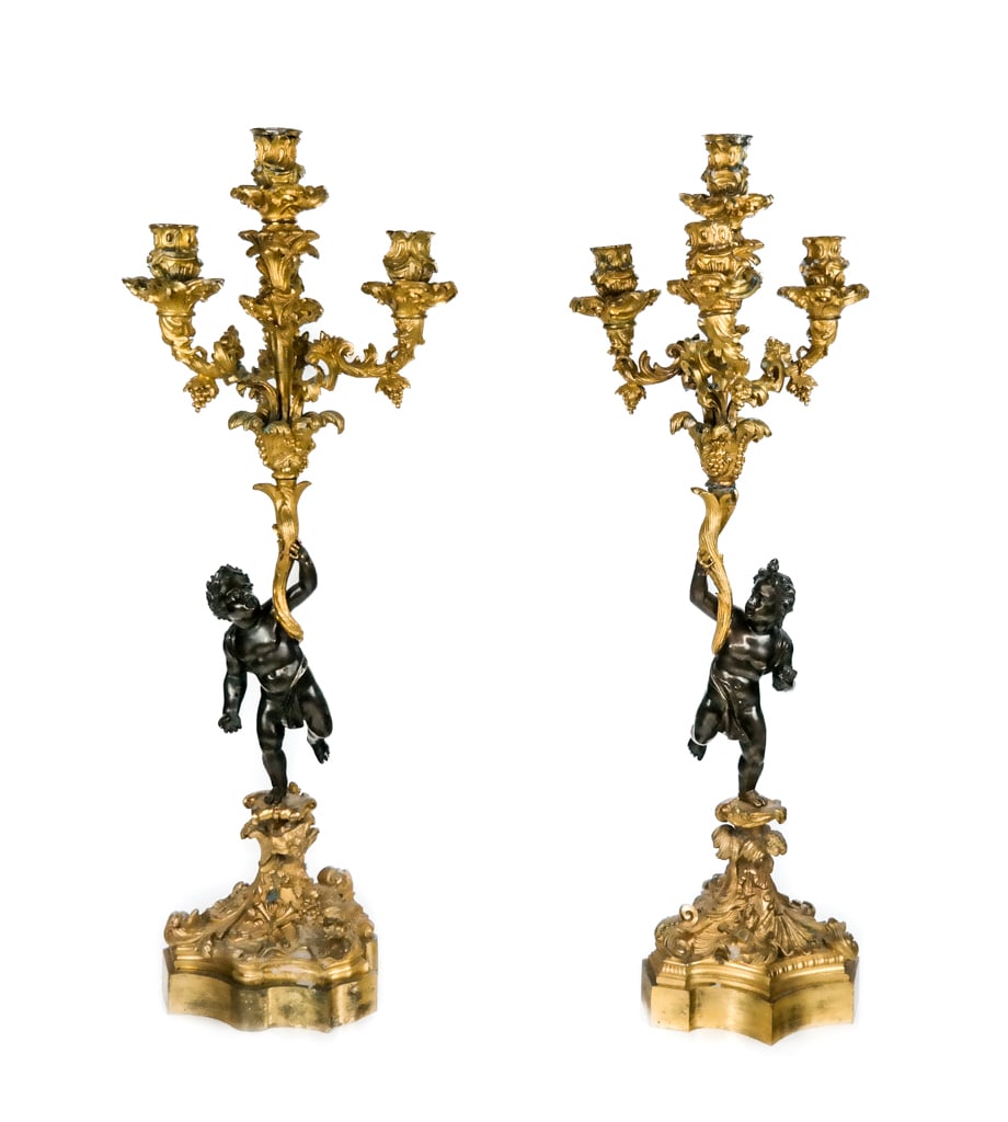 Pair of Louis XVI Bronze Figural Candelabra (1 of 20)