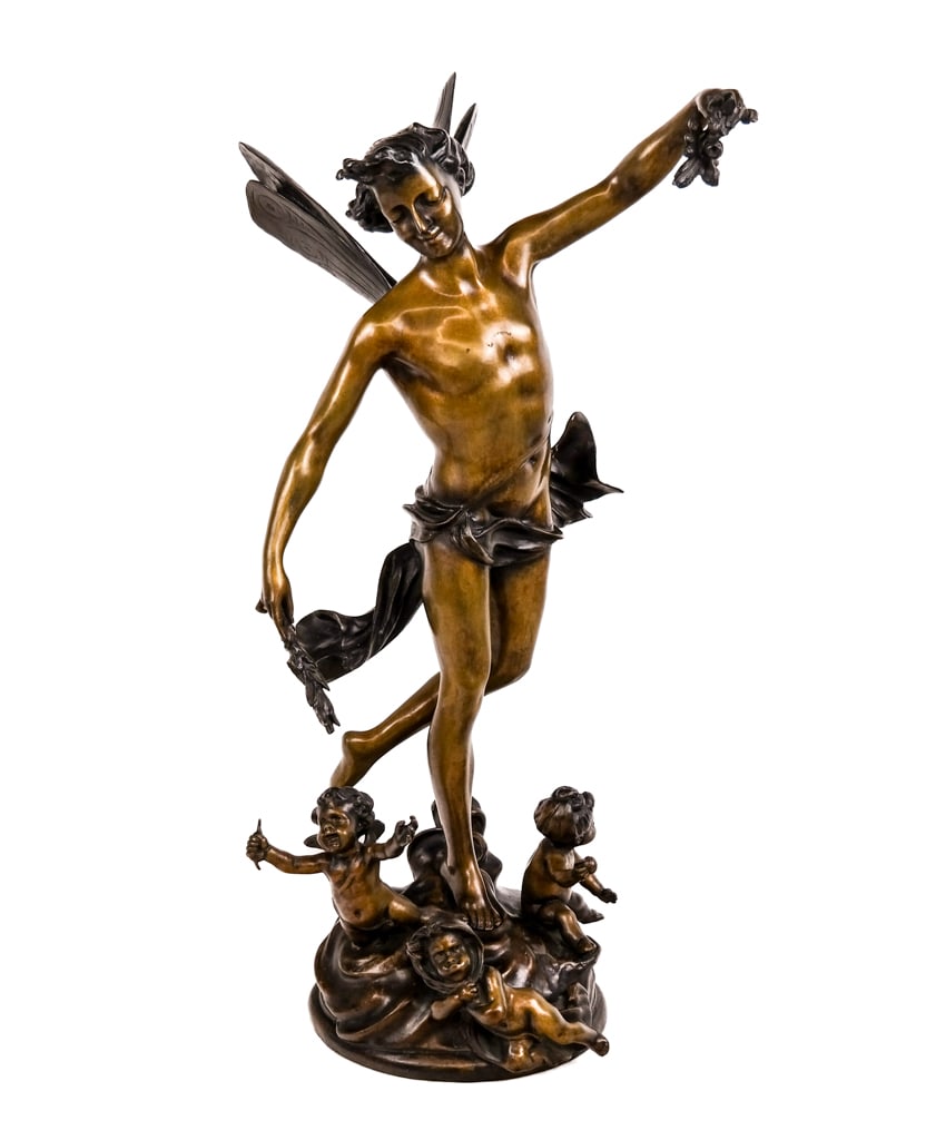 Henri GIRAUD Bronze of Cupid with Putti (1 of 15)