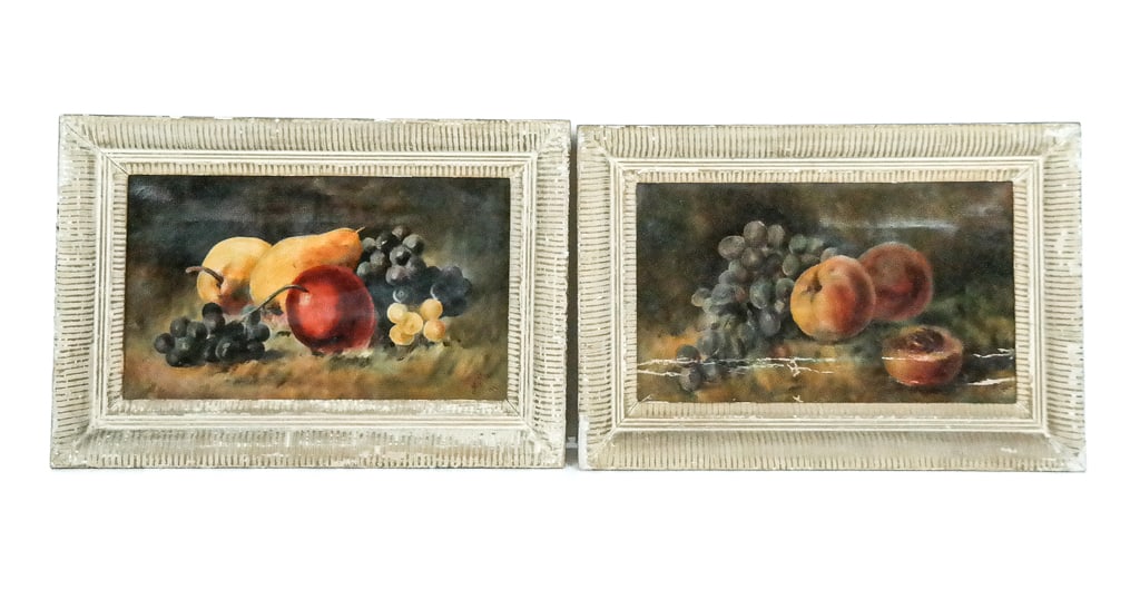 M. HAAS Pair of Still Life Oil Paintings, 1906 (1 of 20)