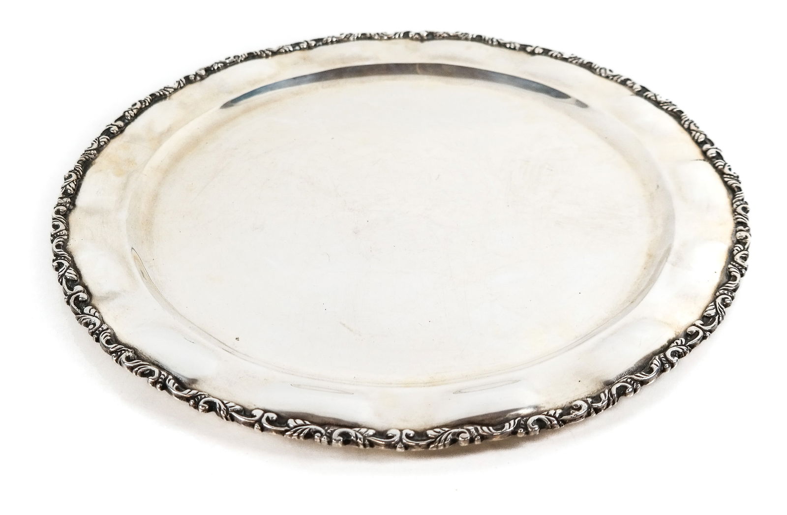 Mexican Sterling Silver Circular Tray (1 of 8)