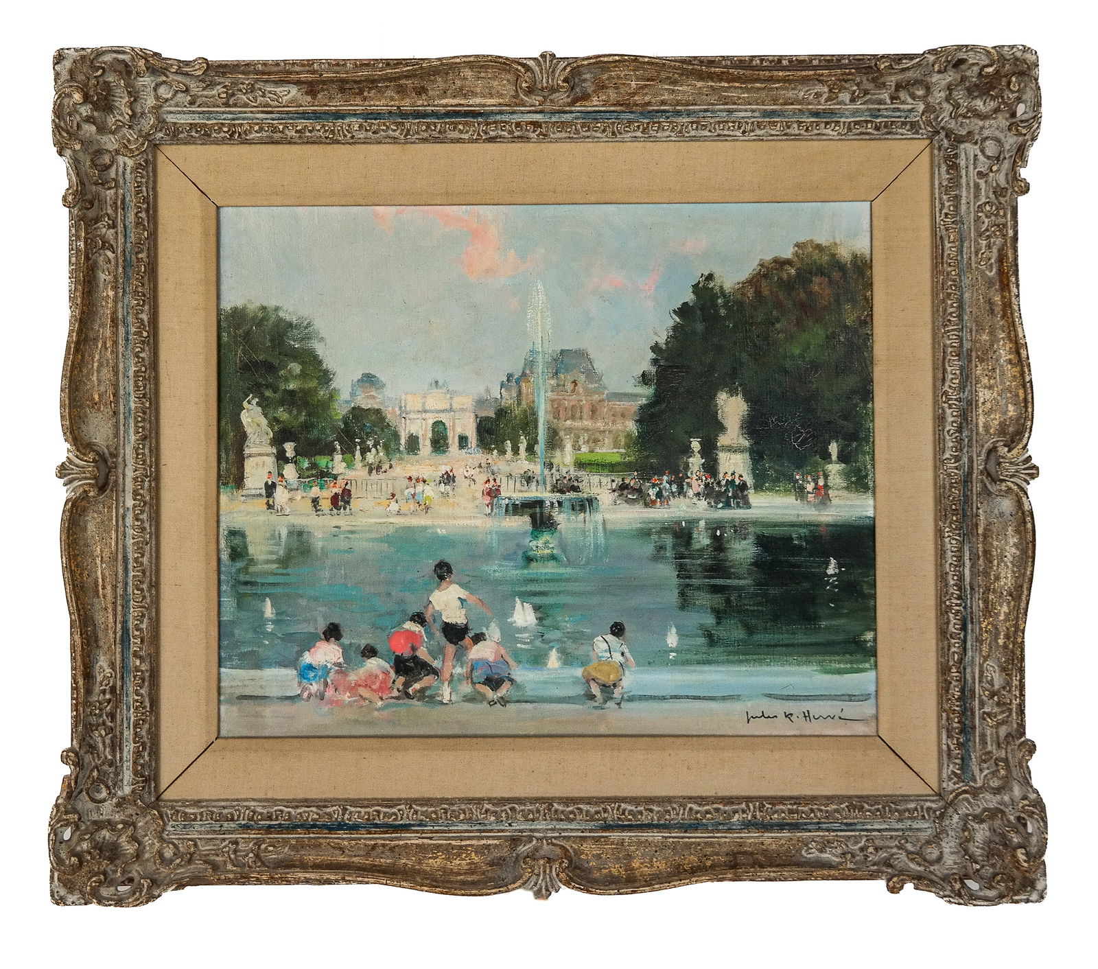 Jules-Rene HERVE Luxembourg Garden Oil on Canvas (1 of 15)