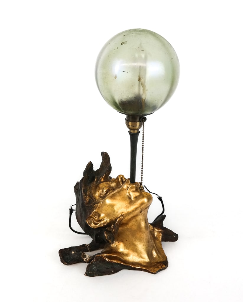 Art Deco Figural Lamp with Bubble (1 of 13)