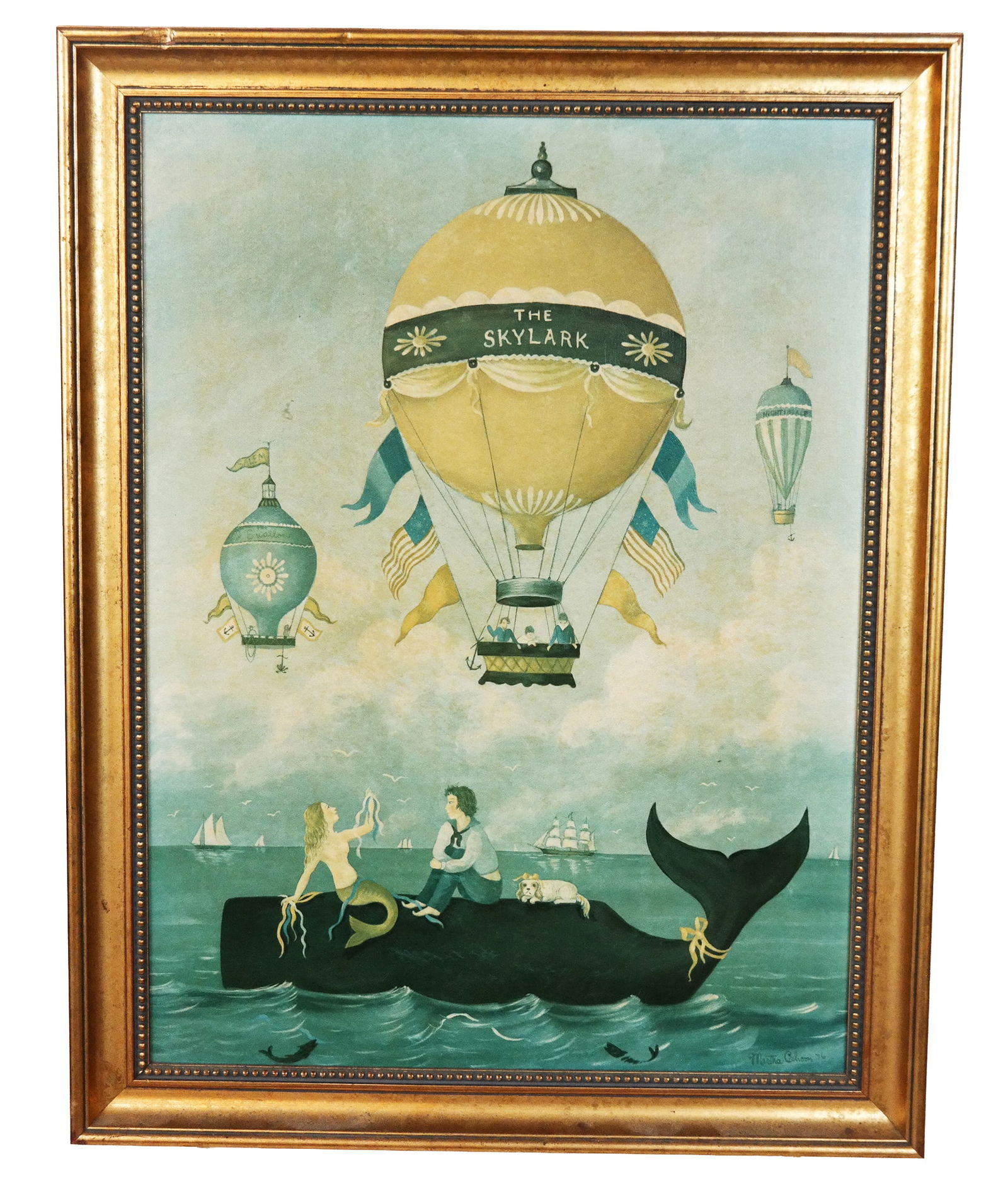 Martha CAHOON Folk Art Figural Print (1 of 14)