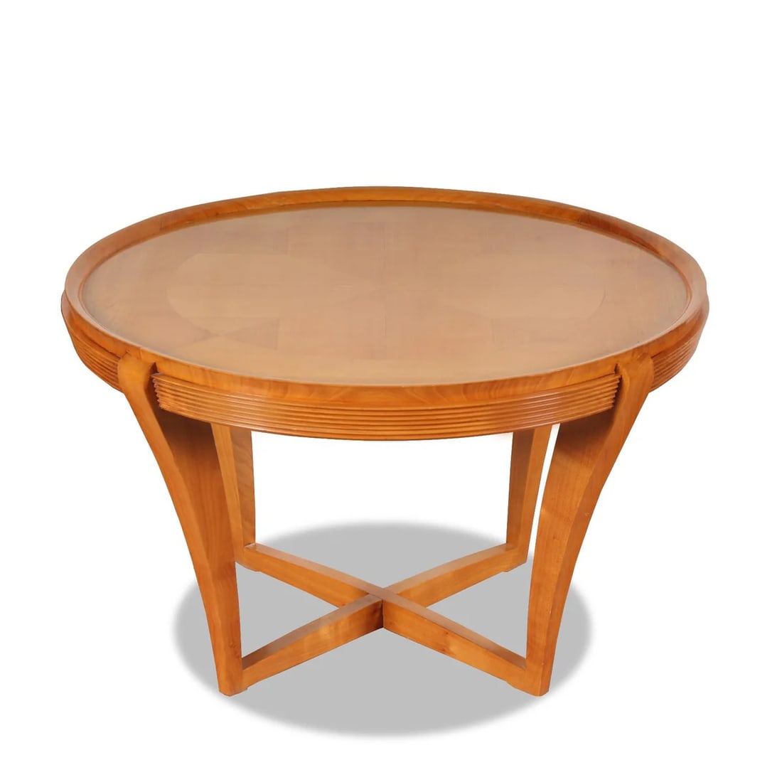 Art Deco Inspired Satinwood Round Table (1 of 7)