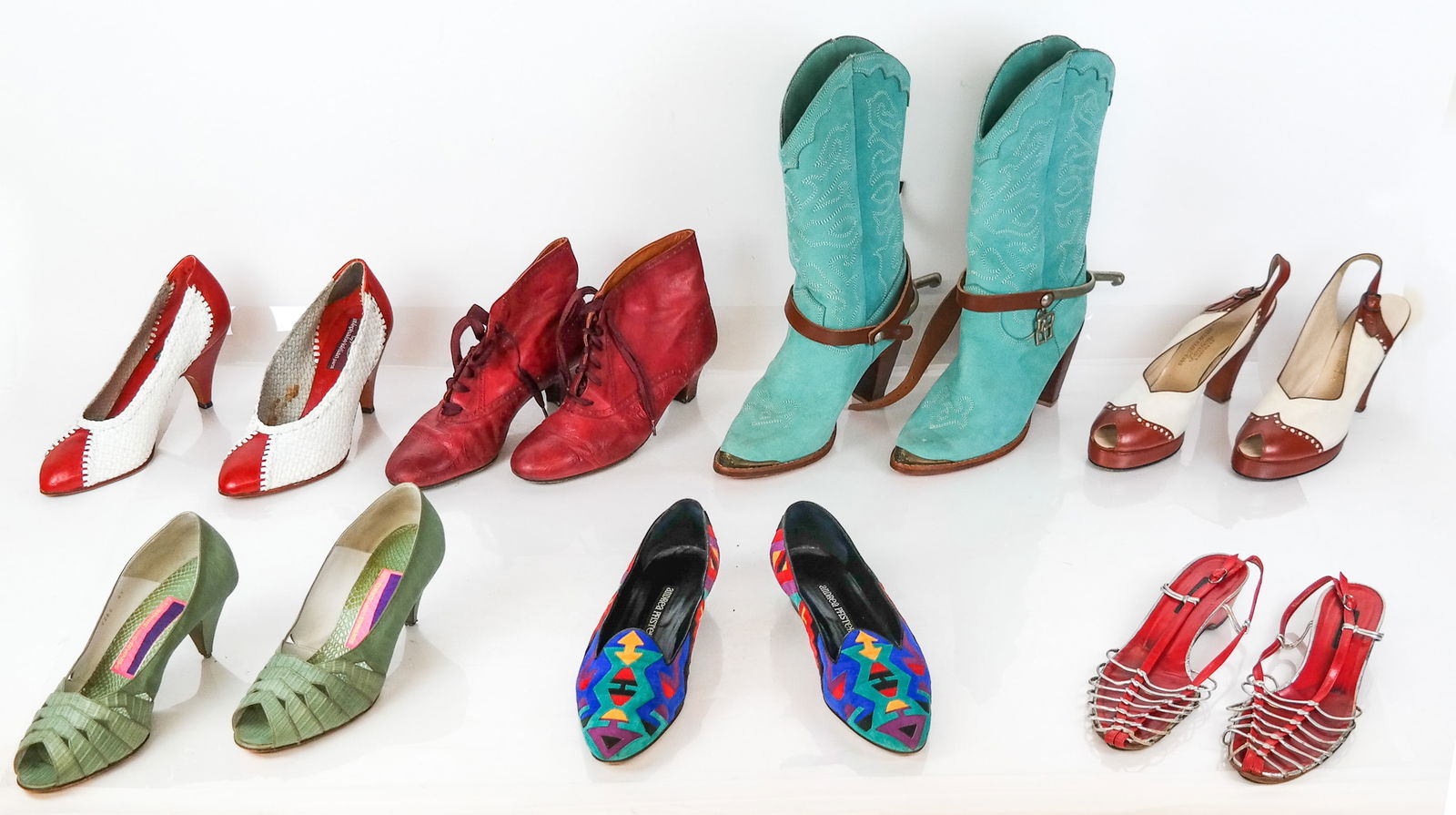 Women's Vintage Heels and Shoes, 7 Pairs (1 of 20)