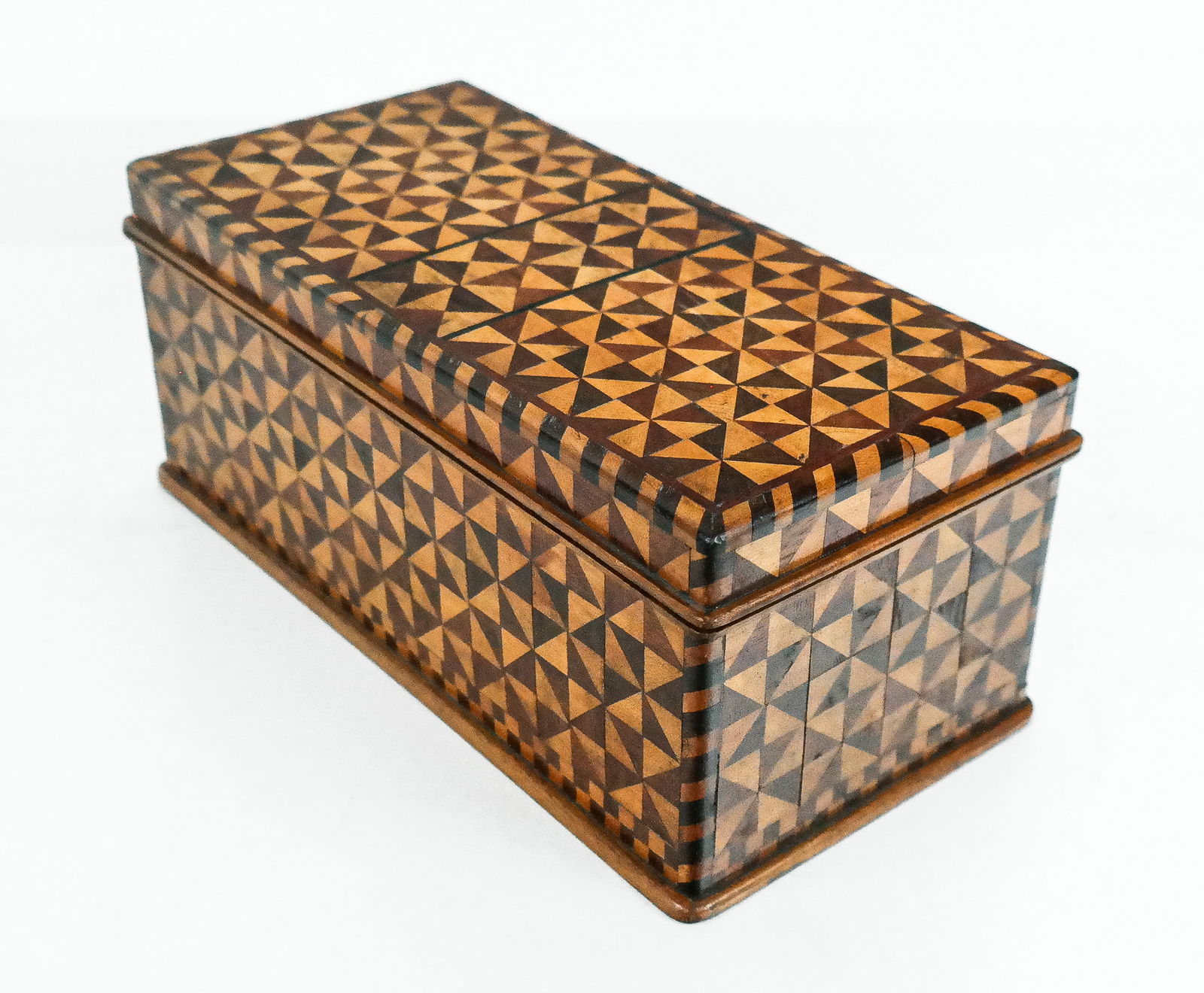 Tunbridge Inlaid Wood Jewelry or Sewing Box (1 of 14)