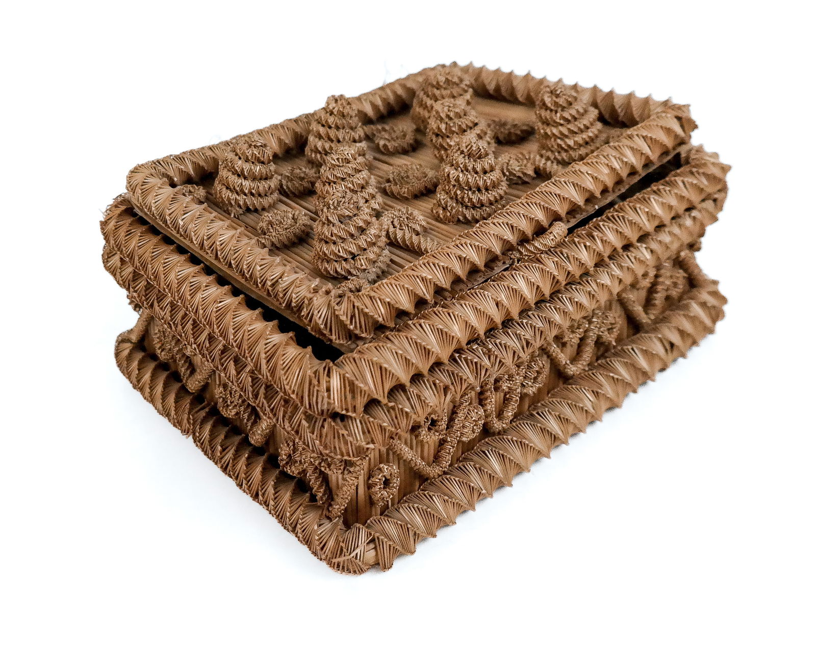 Victorian Woven Straw Basket (1 of 11)