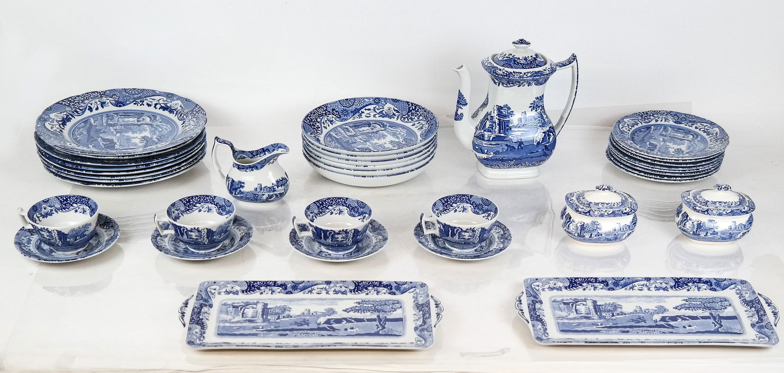 Spode Blue Italian Partial Porcelain Service, 36 (1 of 18)