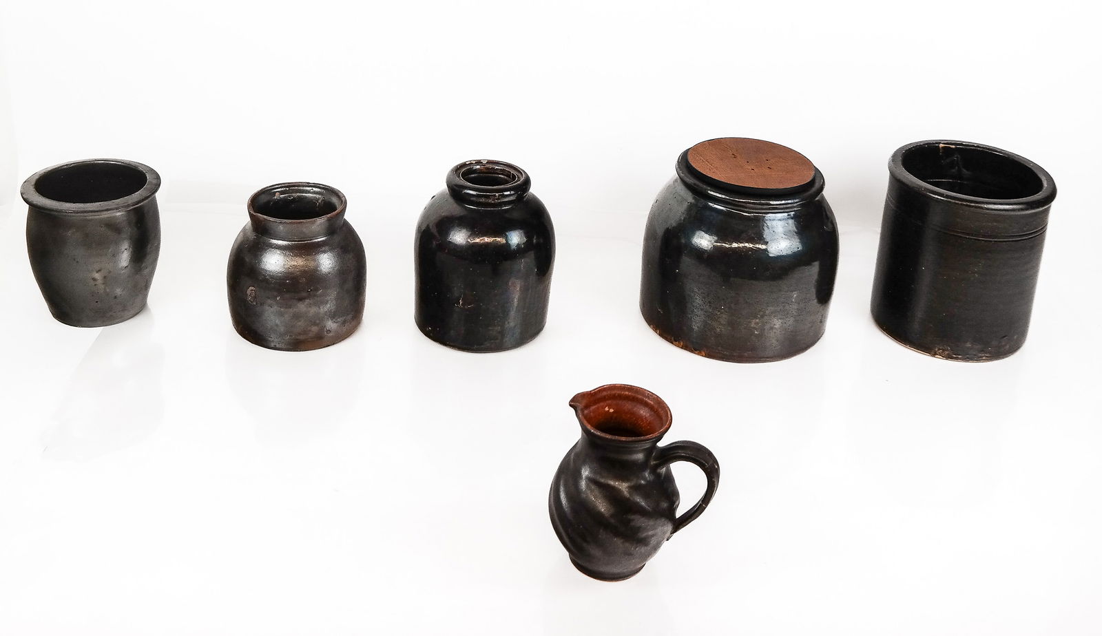 Assorted Black Glazed Pottery Vessels, 6 (1 of 18)
