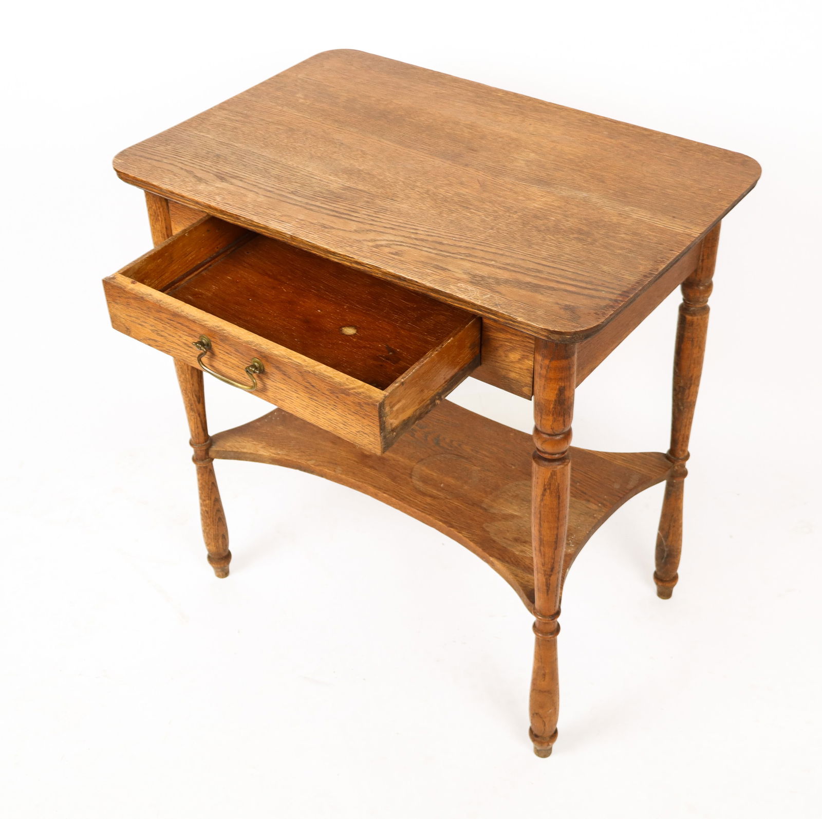 Oak Two-Tier Side Table - 12
