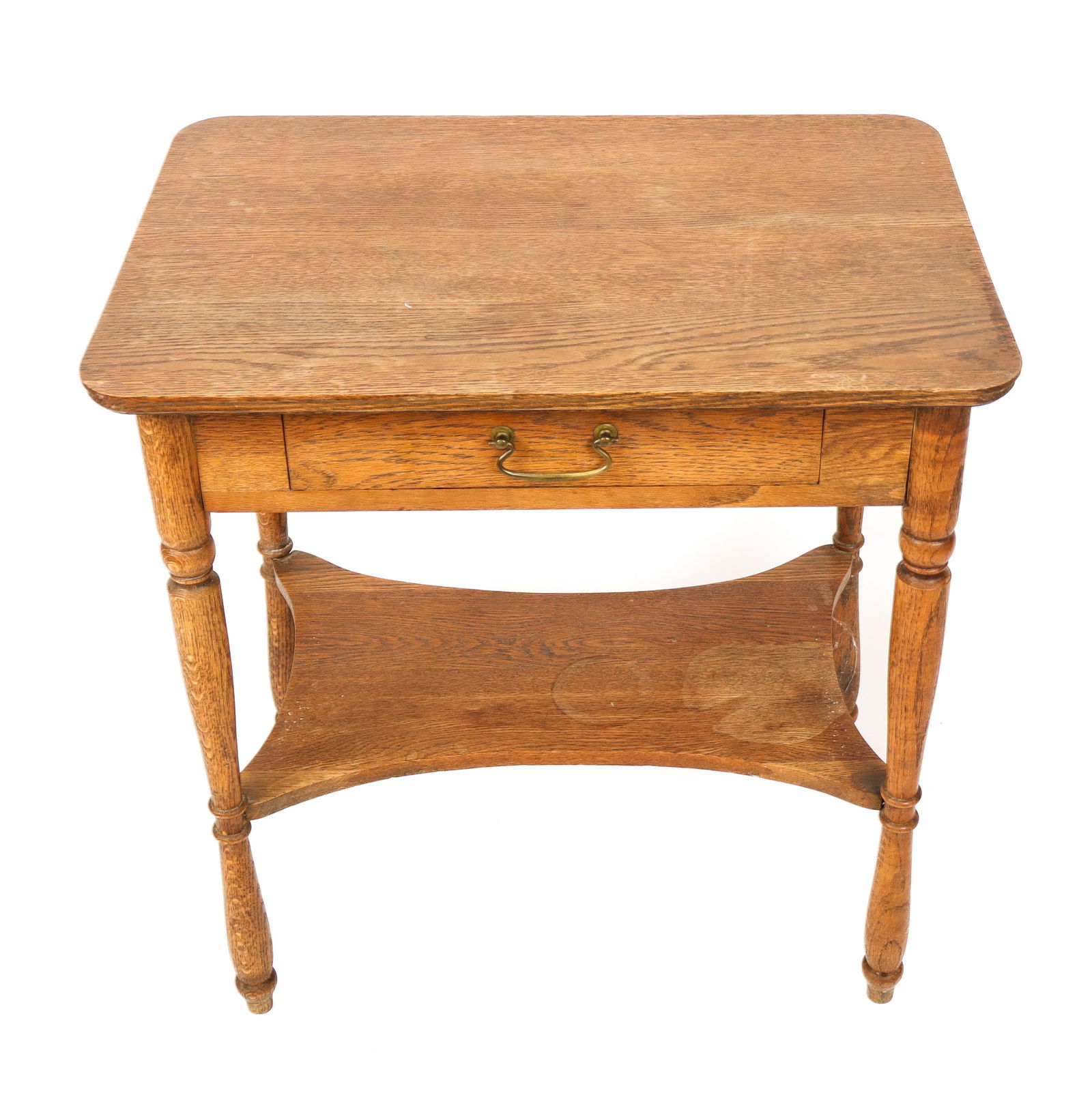 Oak Two-Tier Side Table - 2