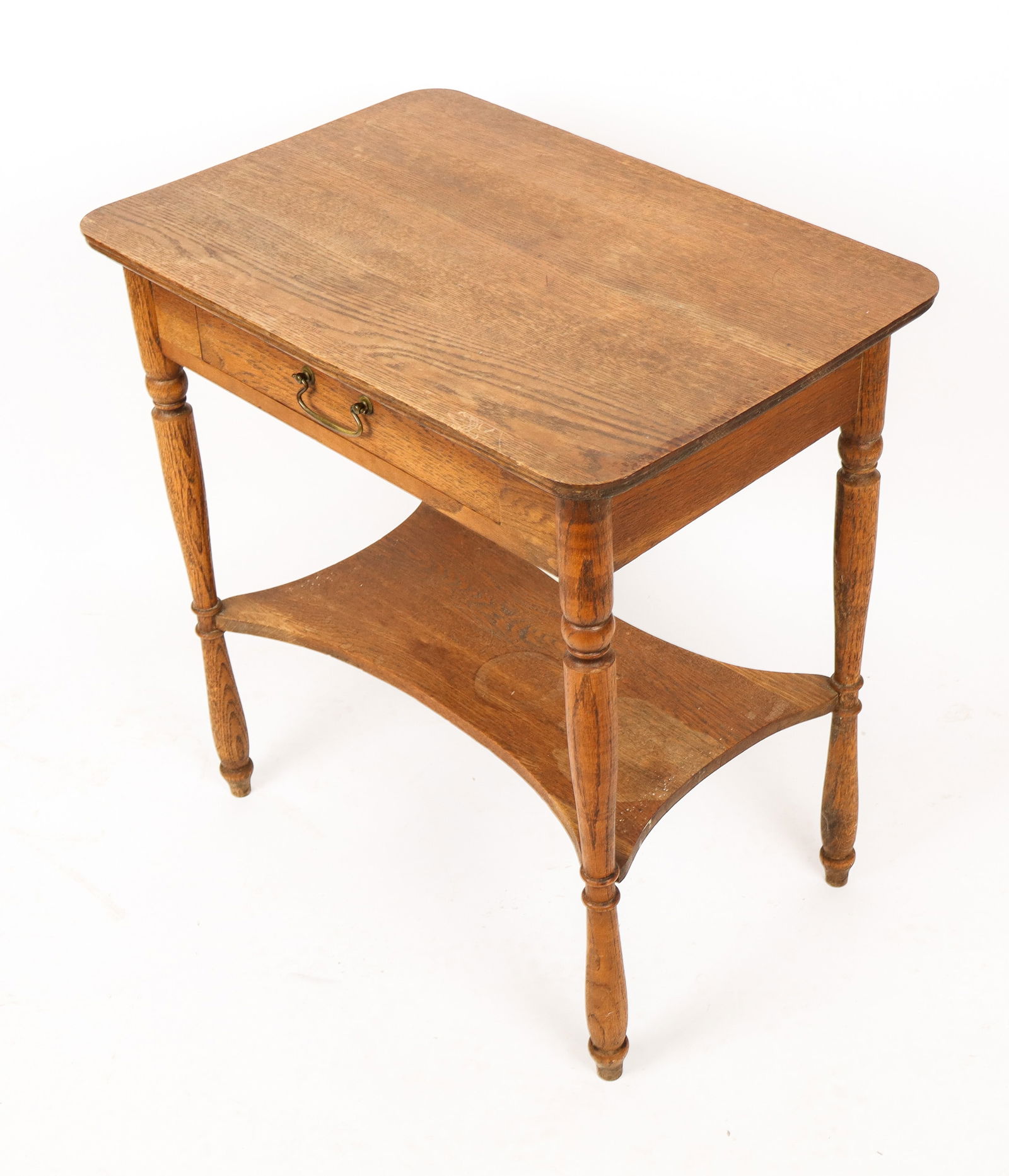 Oak Two-Tier Side Table - 3