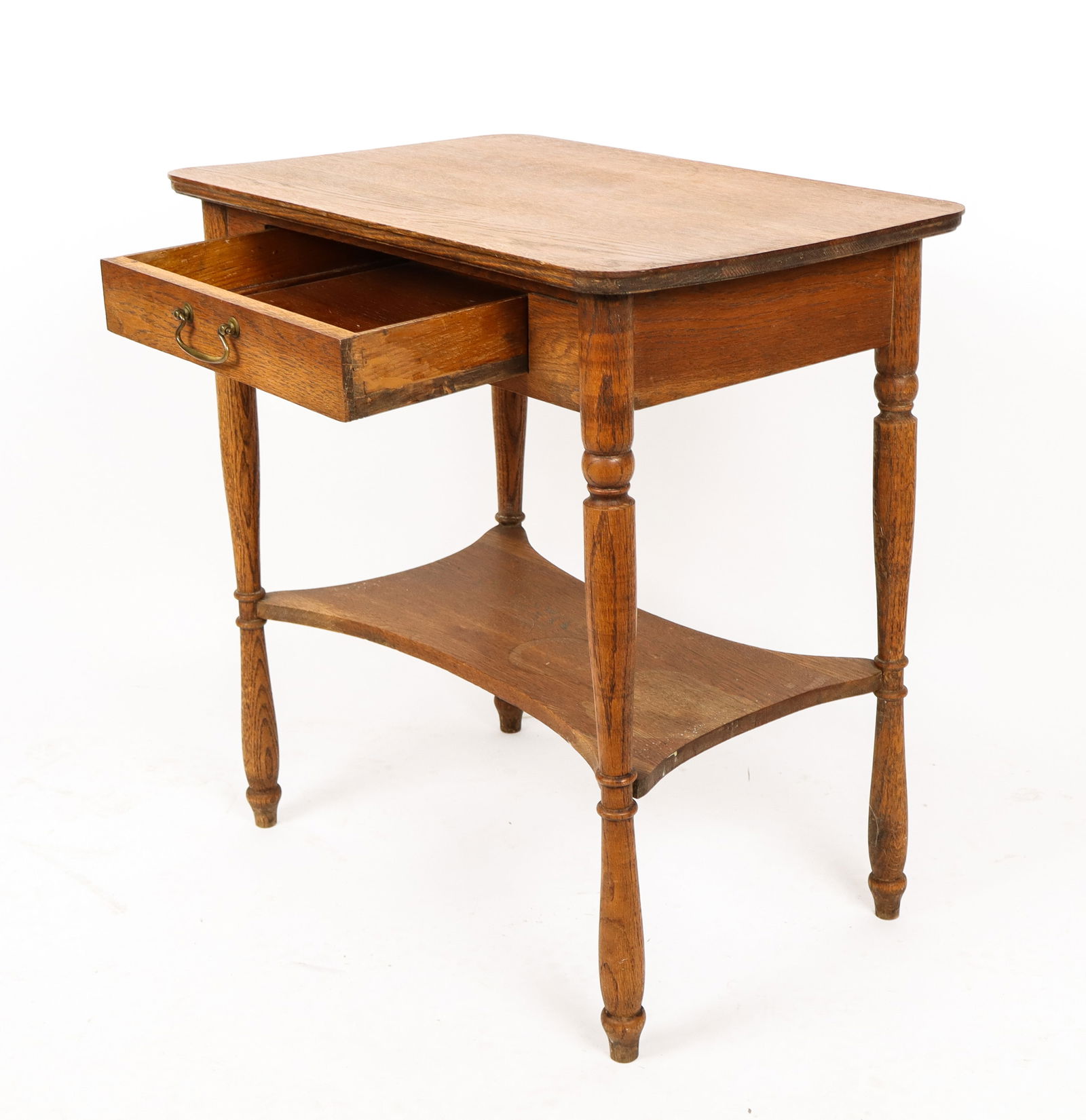 Oak Two-Tier Side Table - 5