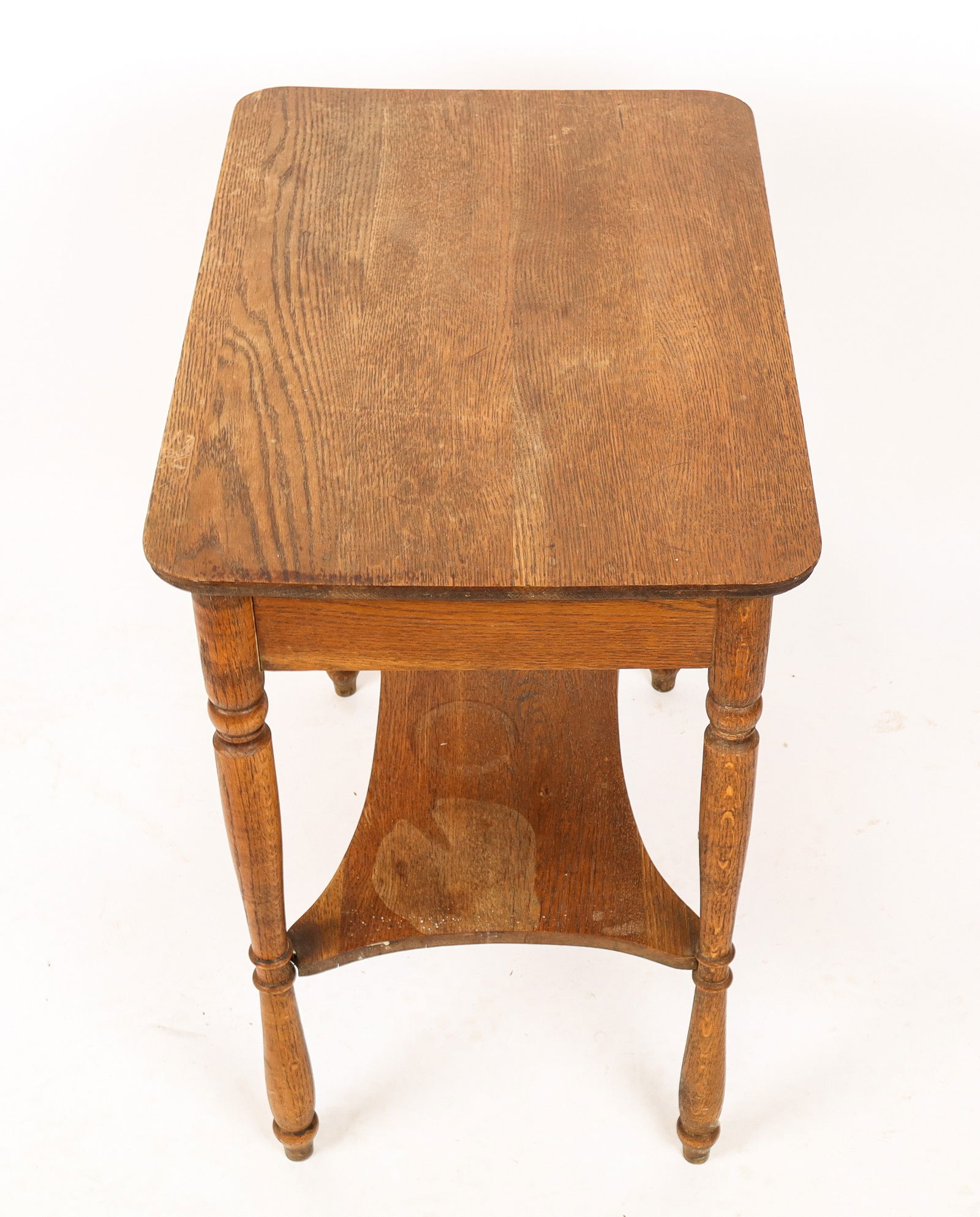 Oak Two-Tier Side Table - 7