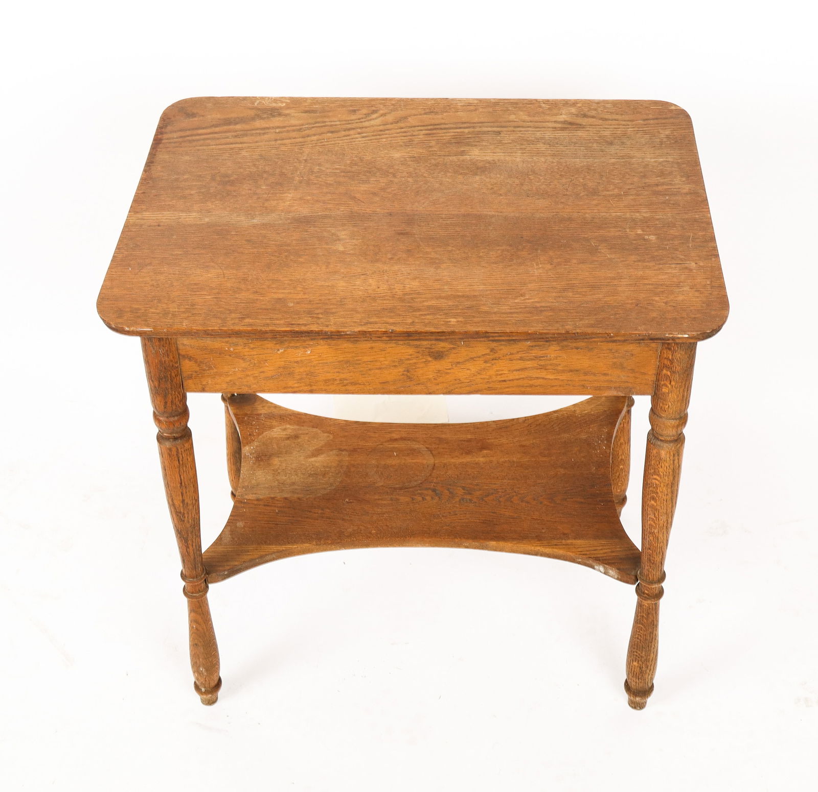 Oak Two-Tier Side Table - 9