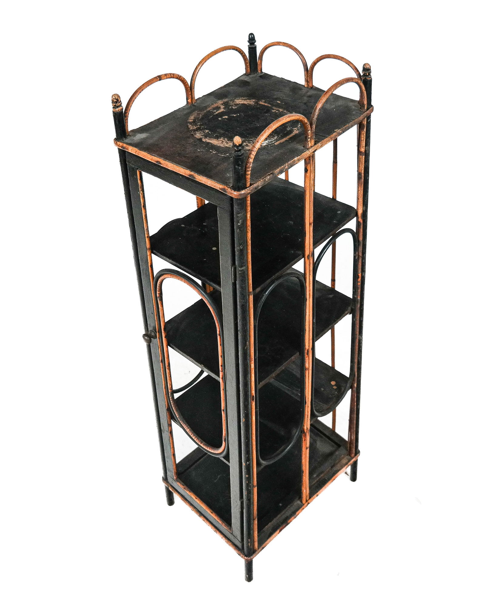 Victorian Bamboo Open Etagere Cabinet (1 of 9)