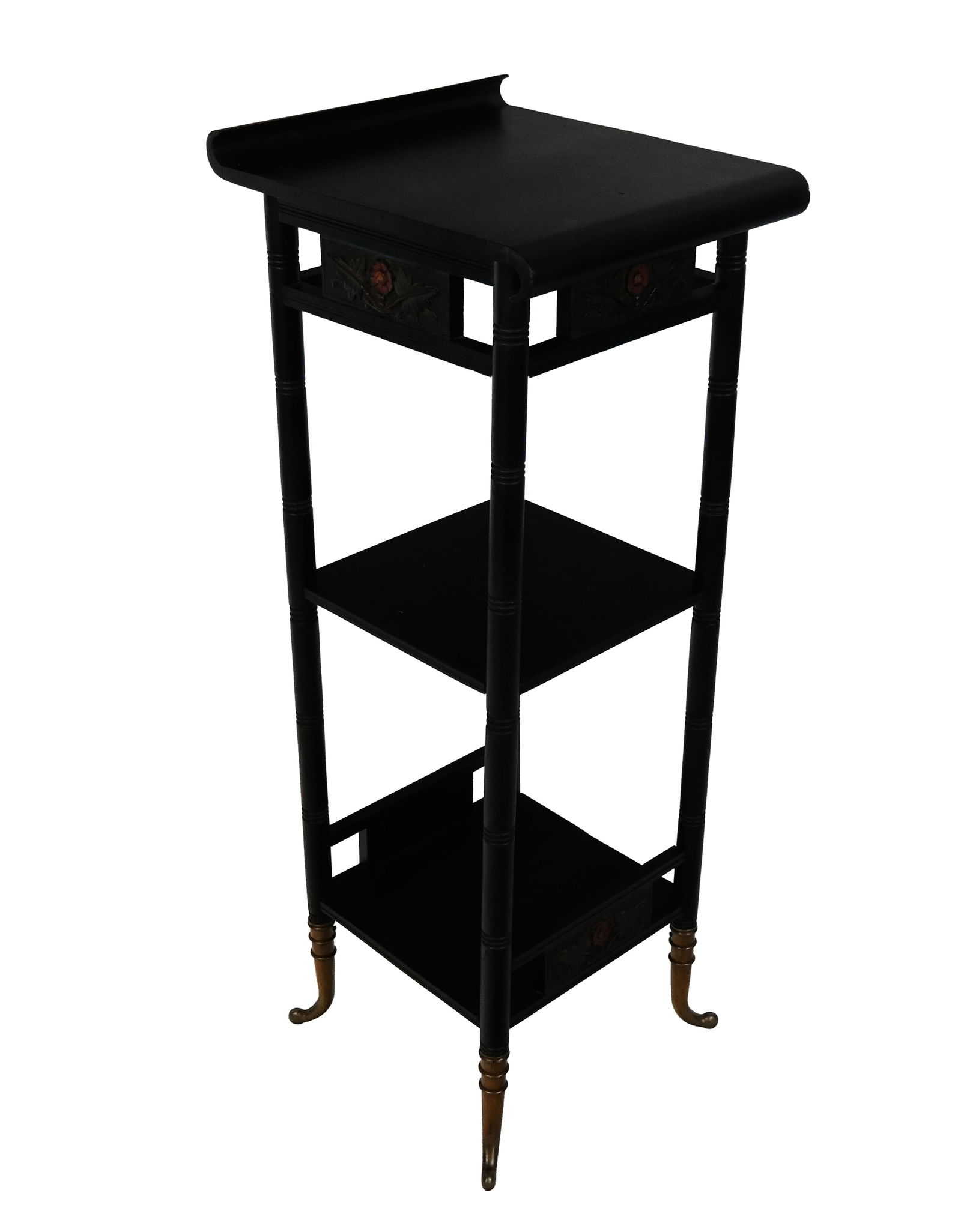 Aesthetic Carved and Painted Three Tier Etagere (1 of 13)
