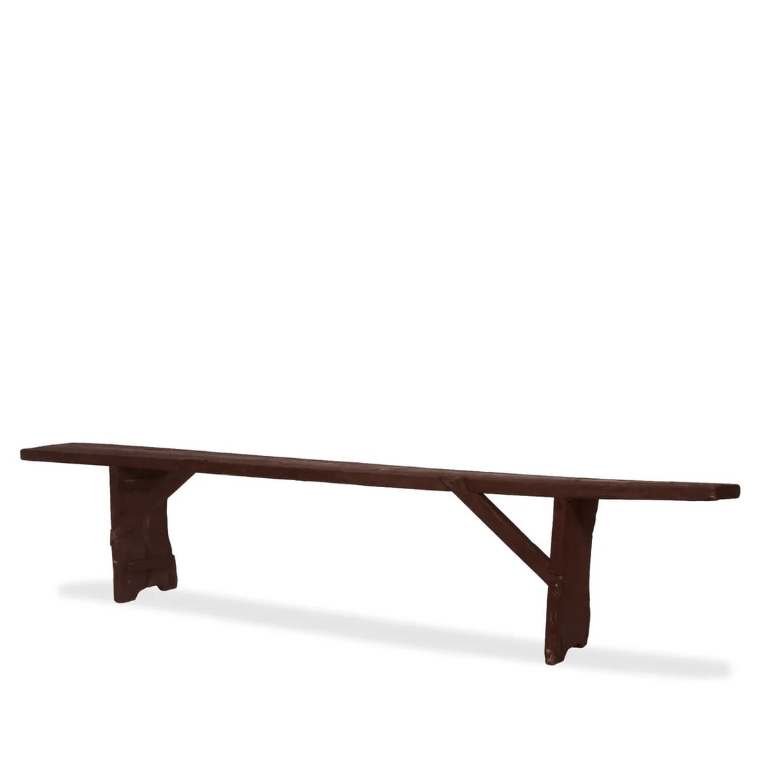 Antique Provincial Painted Wood Bench (1 of 6)