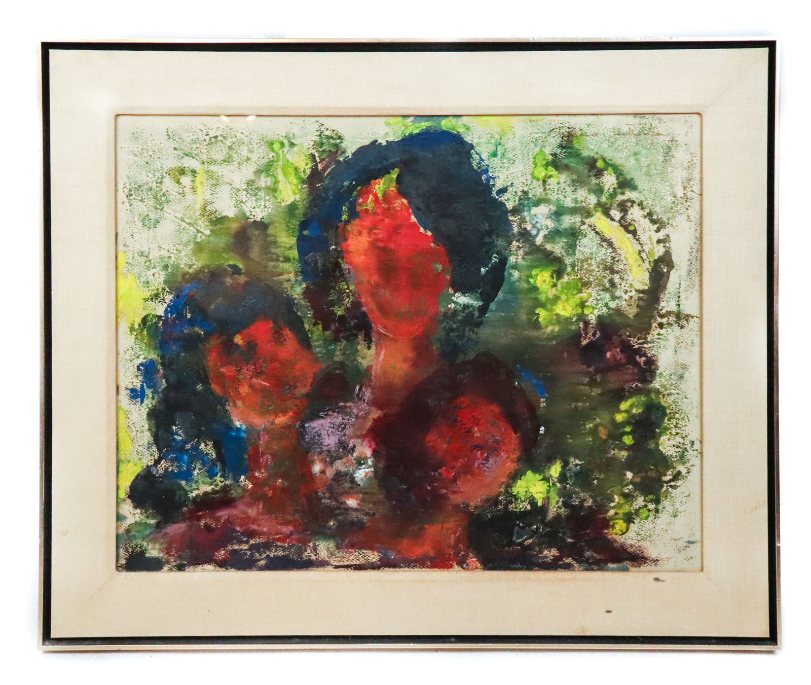 Abstract Acrylic on Paper of Three Women (1 of 10)