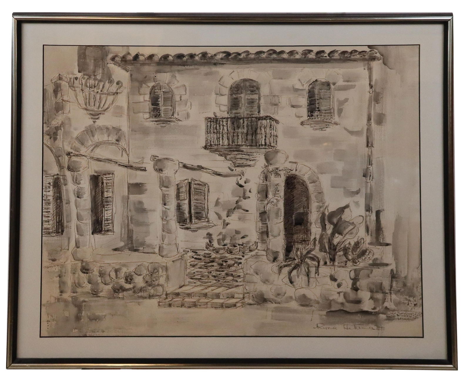 Mixed Media Architectural Study on Paper (1 of 12)