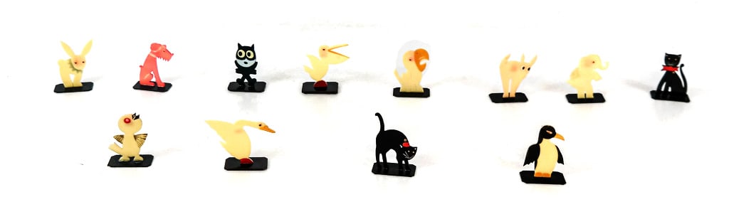 12 Bakelite Animal Form Place Card Holders (1 of 12)