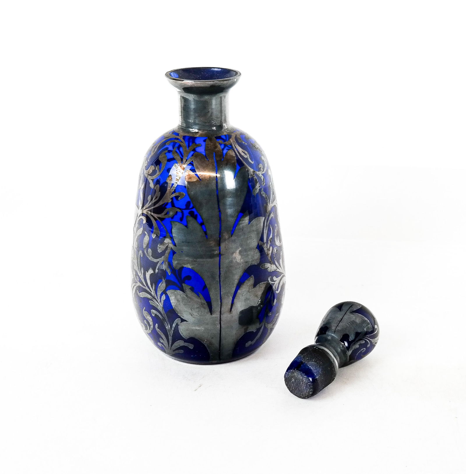 Two Silver Overlay Decanters - 7