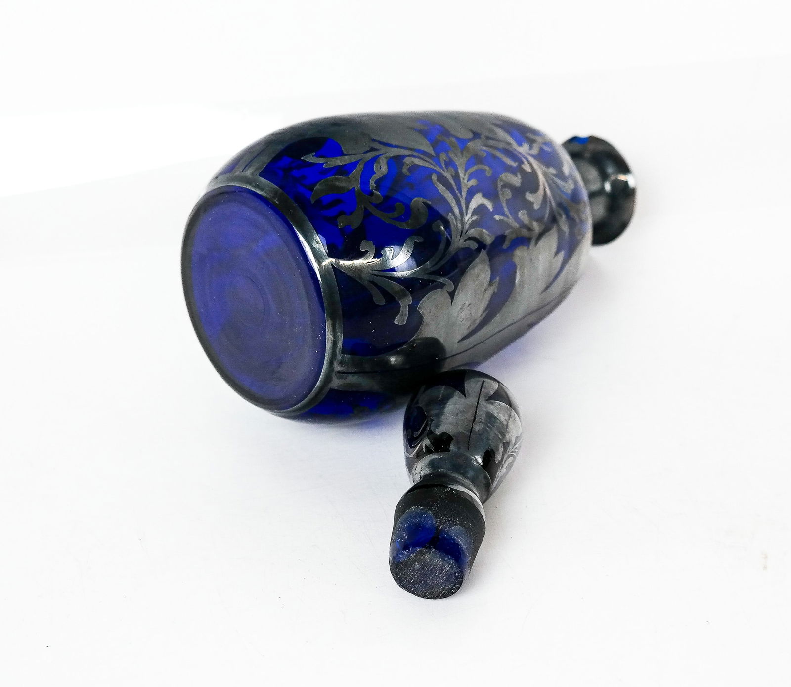 Two Silver Overlay Decanters - 9