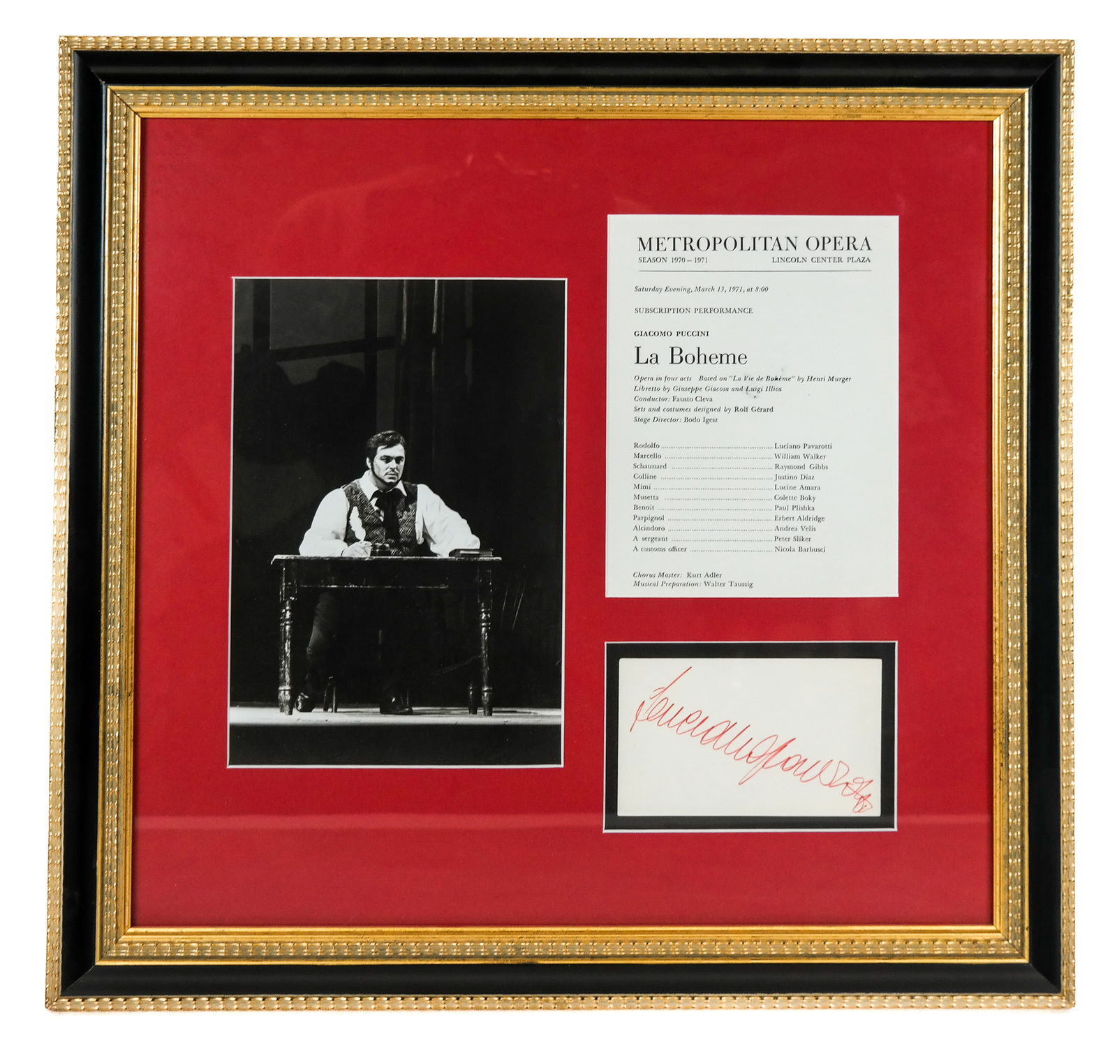 Luciano Pavarotti La Boheme Signed Playbill (1 of 10)