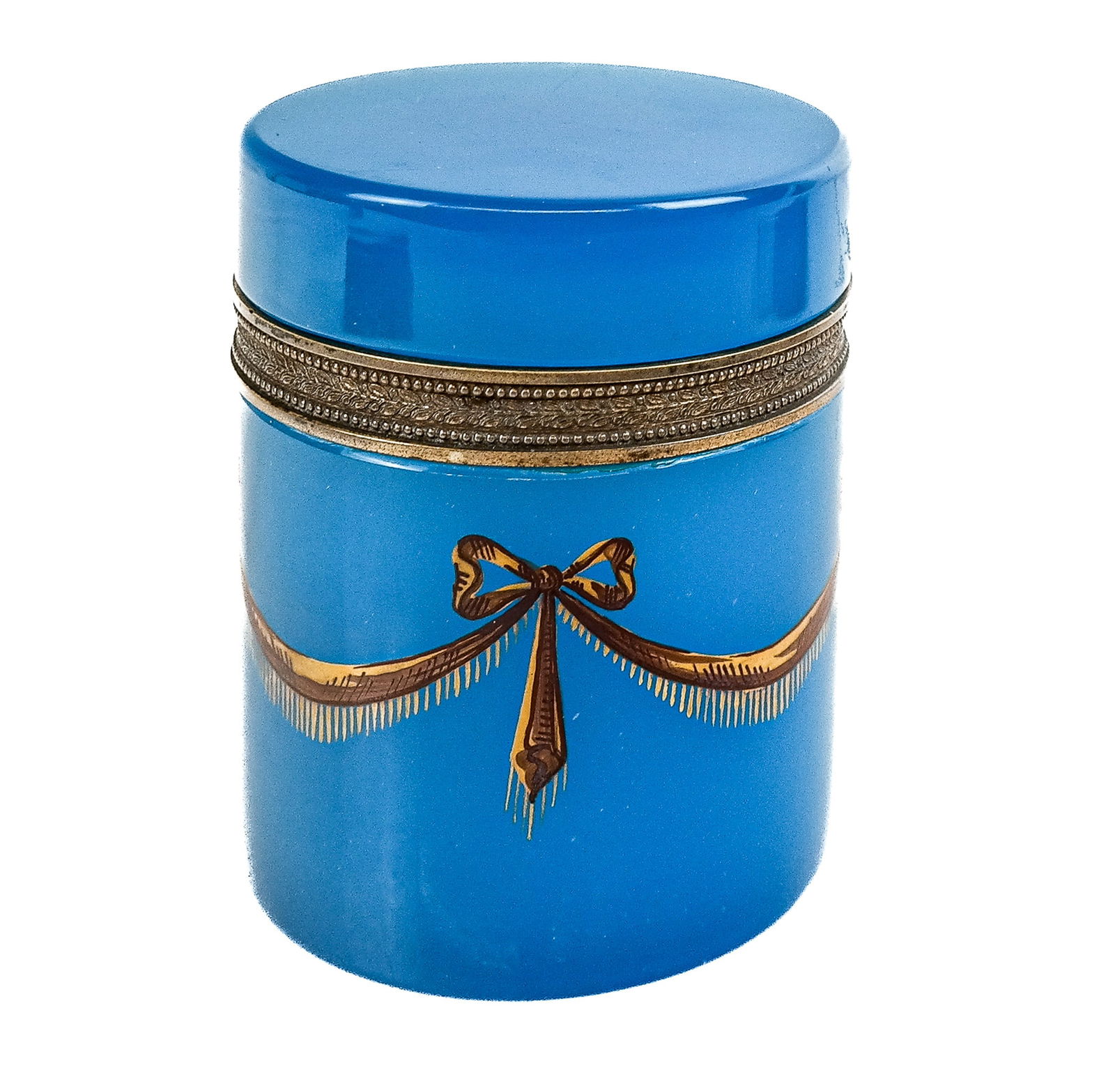 French Opaline Box with Ribbon Detail (1 of 6)