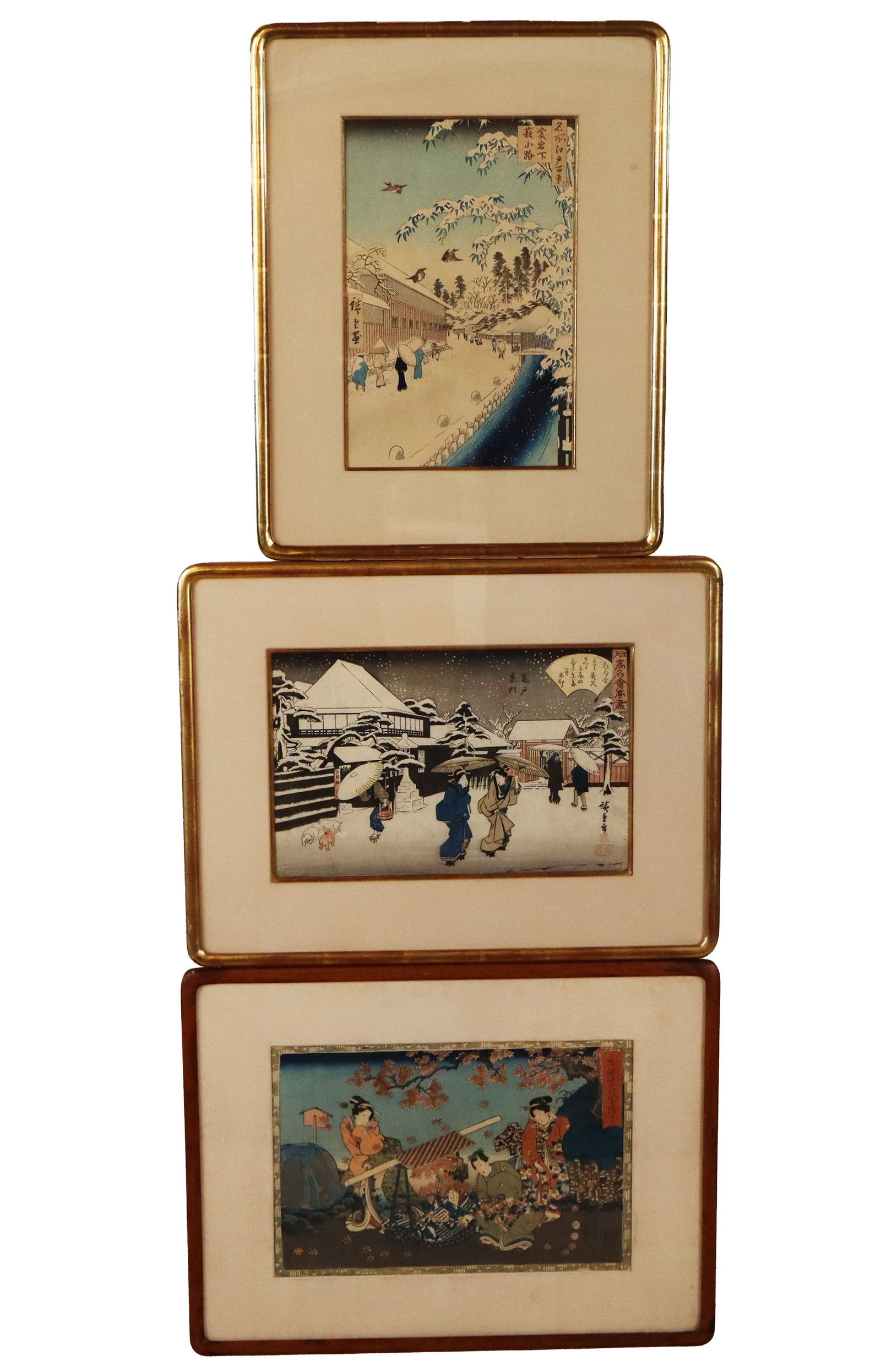3 Japanese Colored Woodblock Prints (1 of 20)