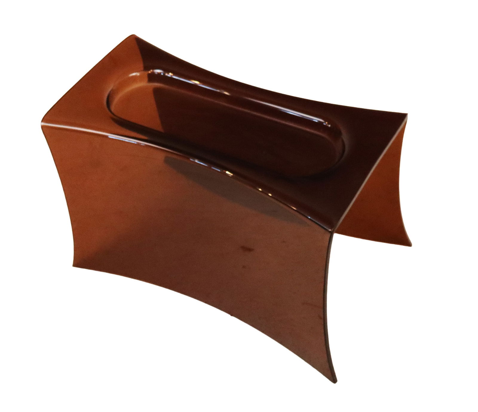 "Ghost" Style Acrylic Low Table: "Ghost" style acrylic low end table. [12" H x 18.5" W x 10.34" D].