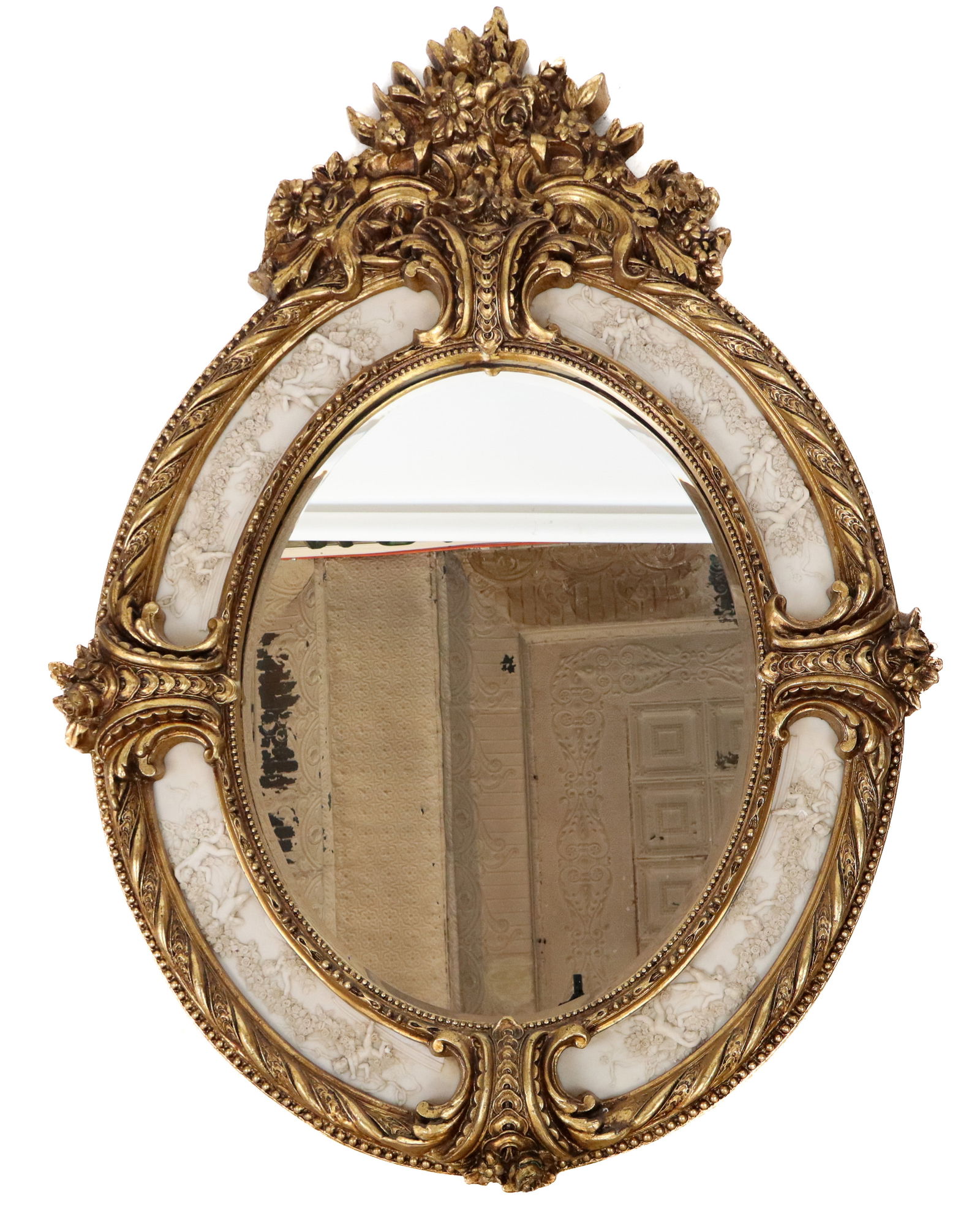 Large Rococo Gilt Mirror with Putti (1 of 15)