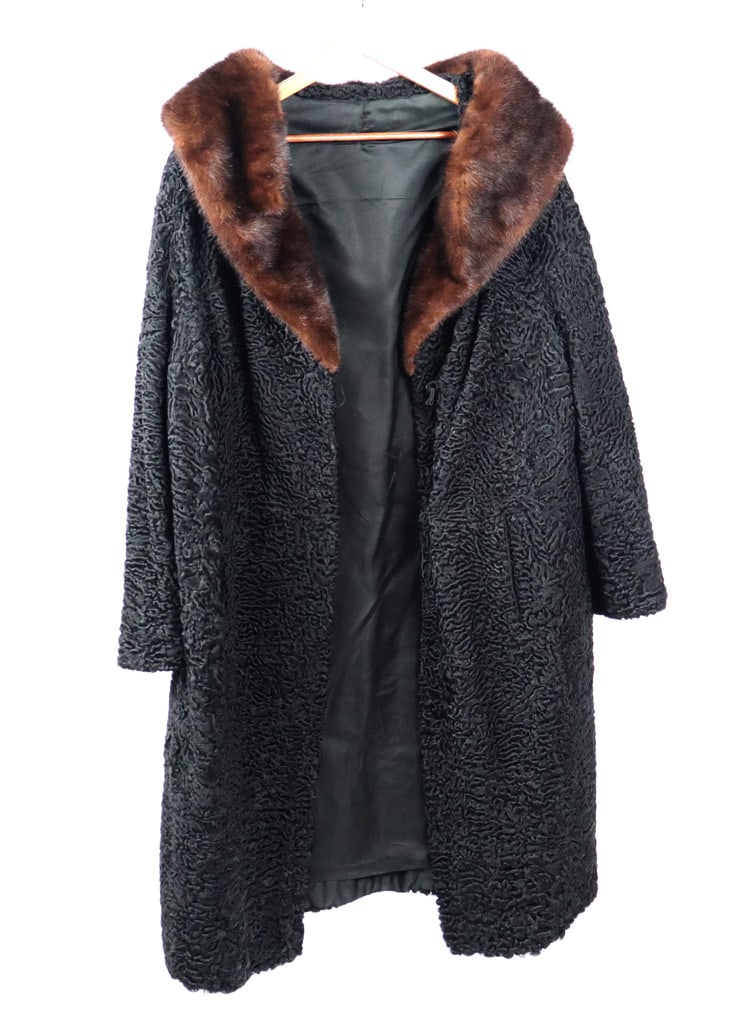 Persian Lamb and Mink Trimmed Coat (1 of 8)