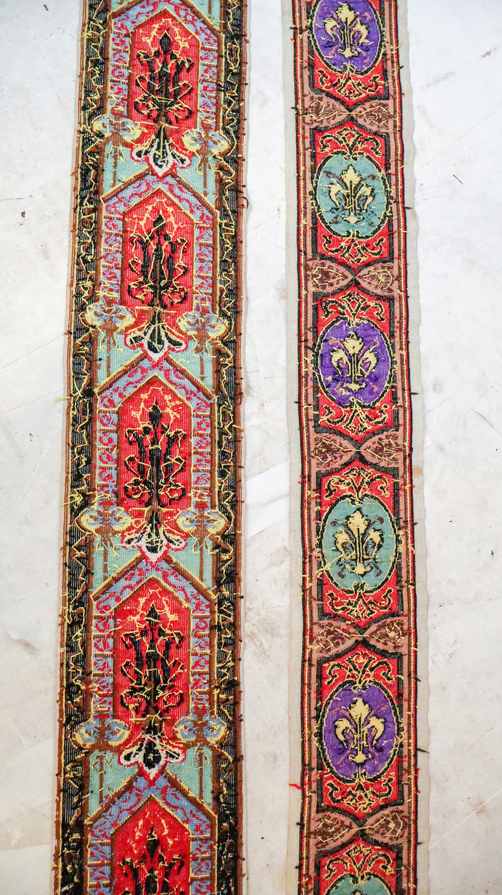 Gothic Revival Needlepoint Border, 2 - 8