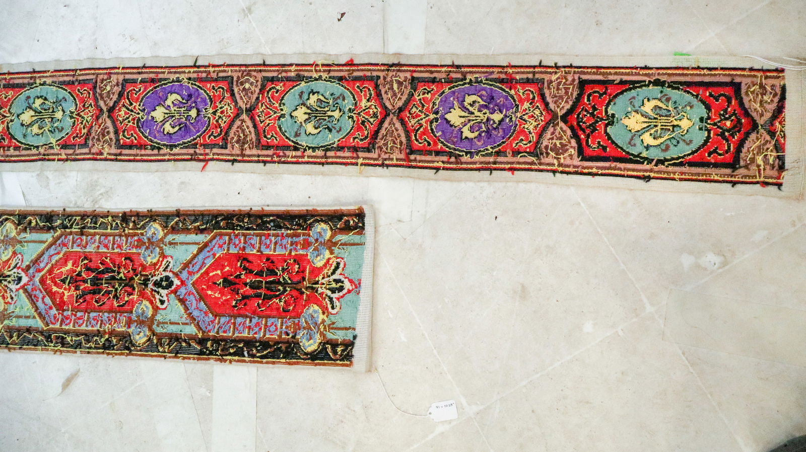 Gothic Revival Needlepoint Border, 2 - 9