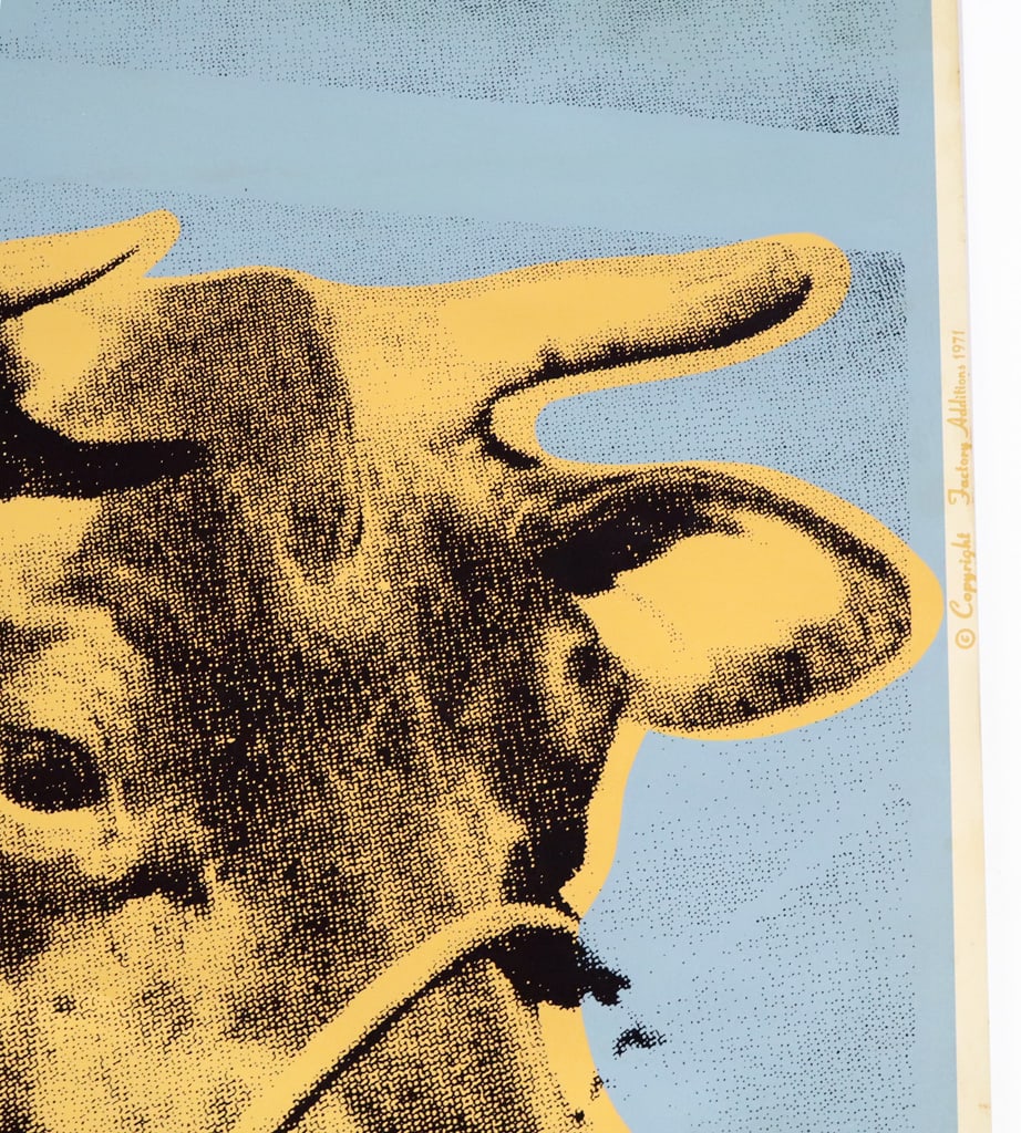 Andy WARHOL Yellow Cow on Blue, Factory Addition - 10