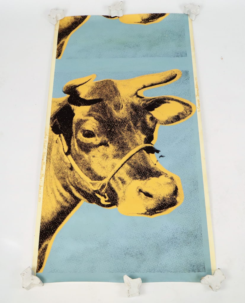 Andy WARHOL Yellow Cow on Blue, Factory Addition - 13