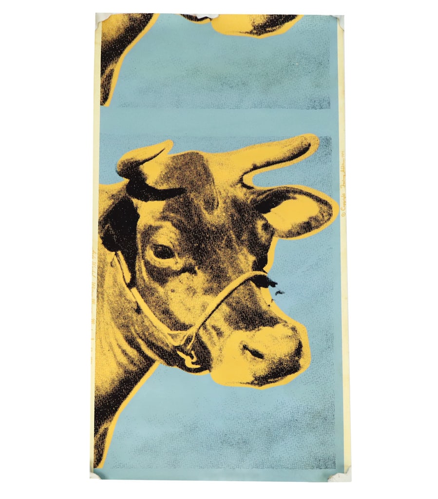 Andy WARHOL Yellow Cow on Blue, Factory Addition (1 of 13)