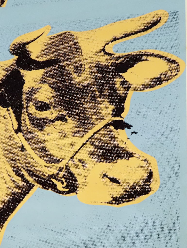 Andy WARHOL Yellow Cow on Blue, Factory Addition - 2