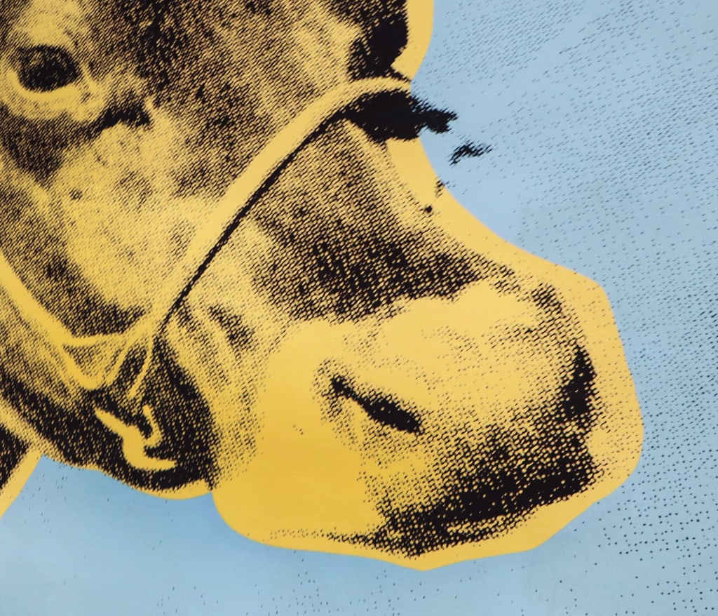 Andy WARHOL Yellow Cow on Blue, Factory Addition - 9
