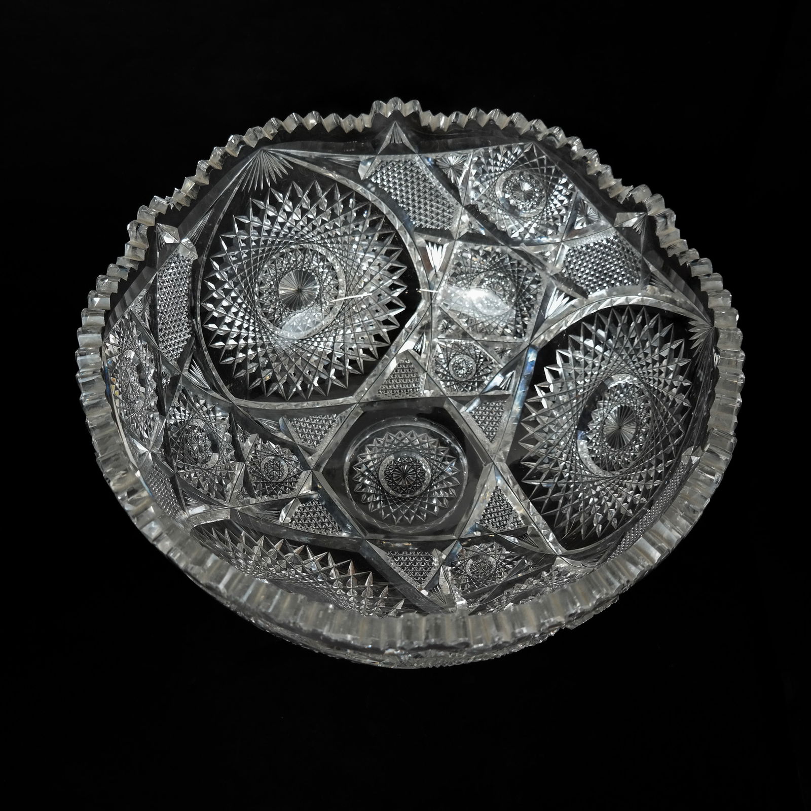 T.B. Clark American Brilliant Period Punch Bowl - 13